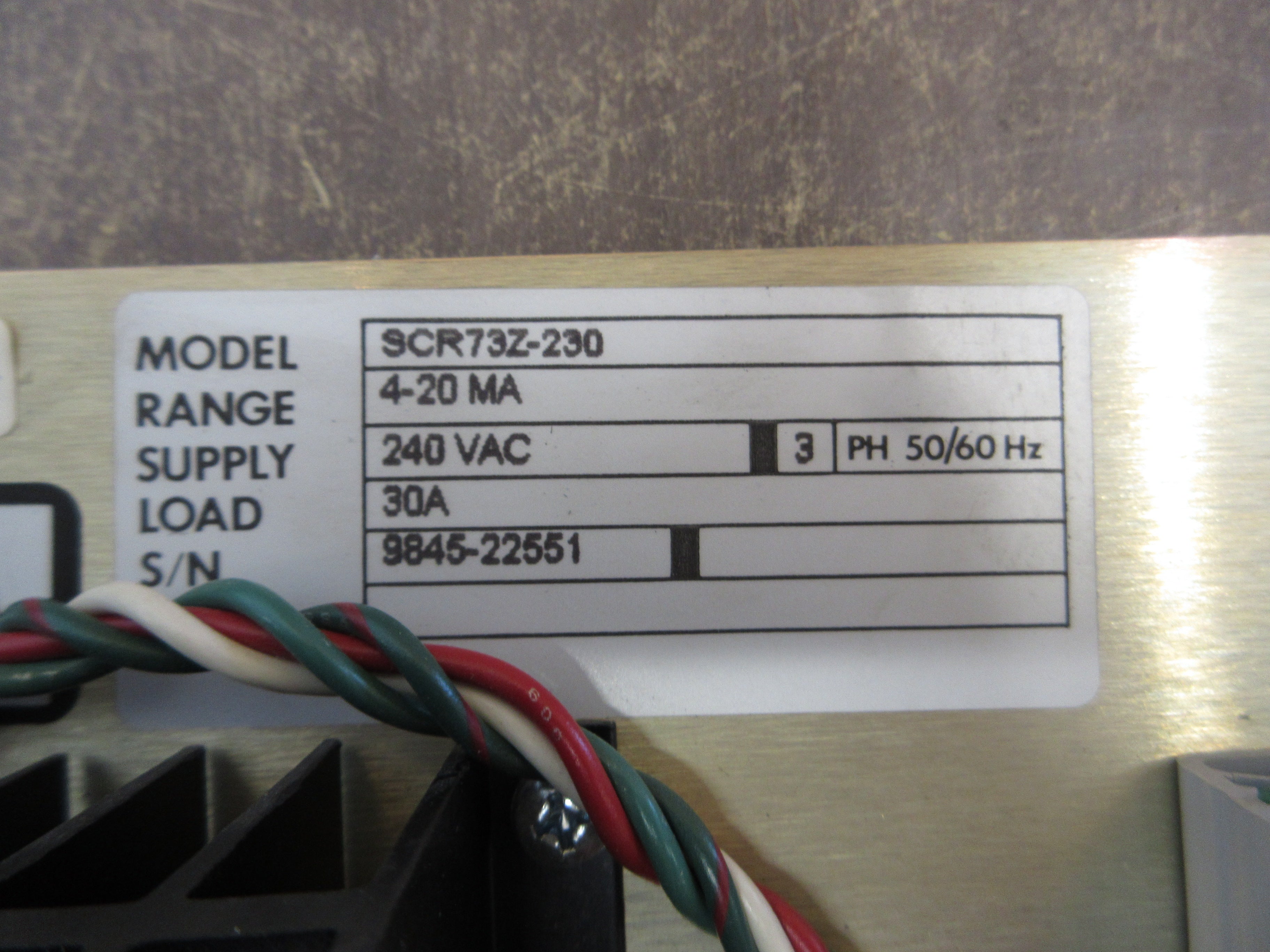Omega Engineering Power Controller SCR73Z-230 4-20mA 240VAC 3Ph 50/60Hz Used