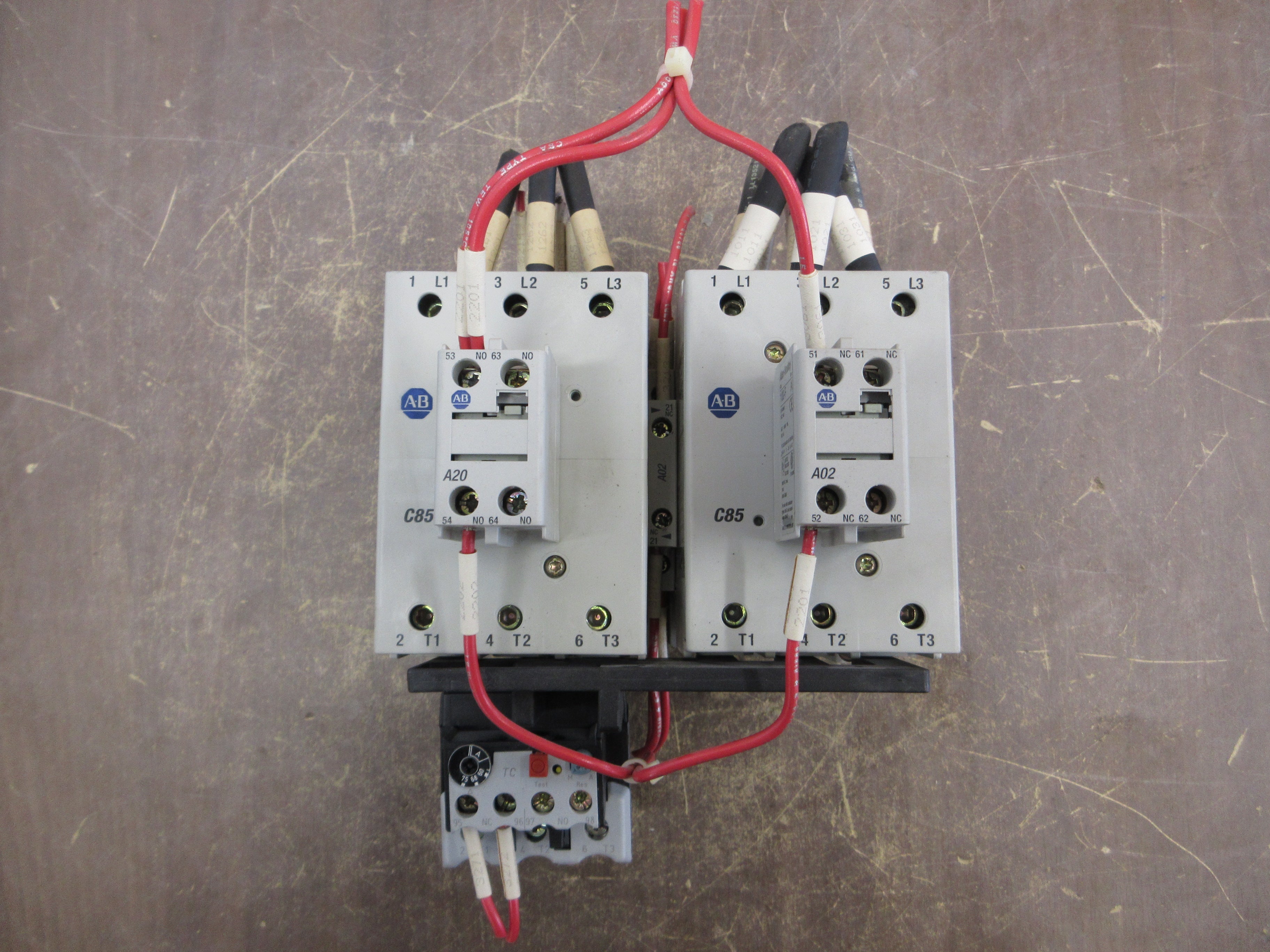 Allen-Bradley Reversing Starter 100-C85*00 / 193-TCC75 120V Coil Trip: 60-75A