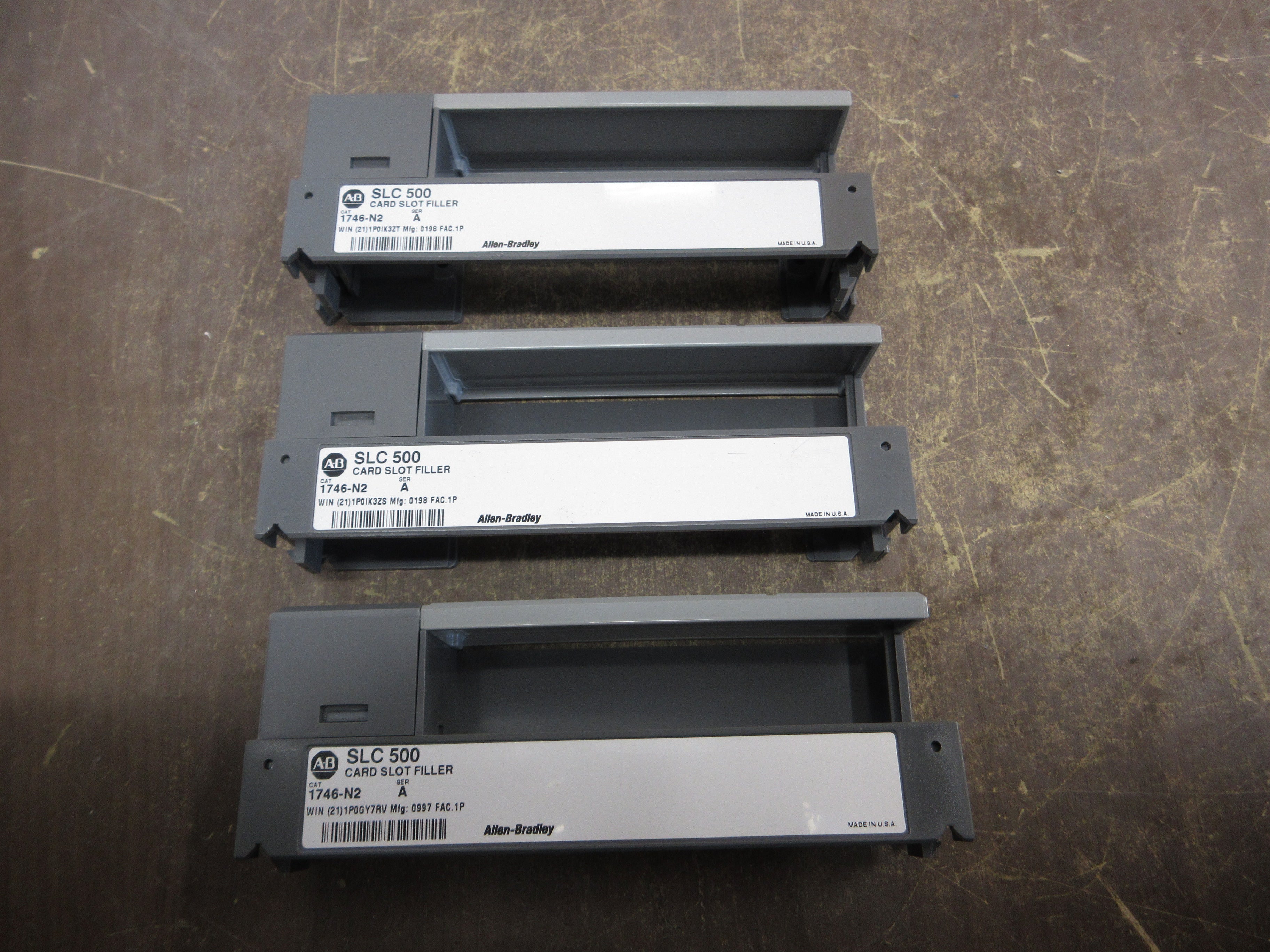 Allen-Bradley SLC 500 Card Slot Filler 1746-N2 Ser. A *Lot of 3* Used