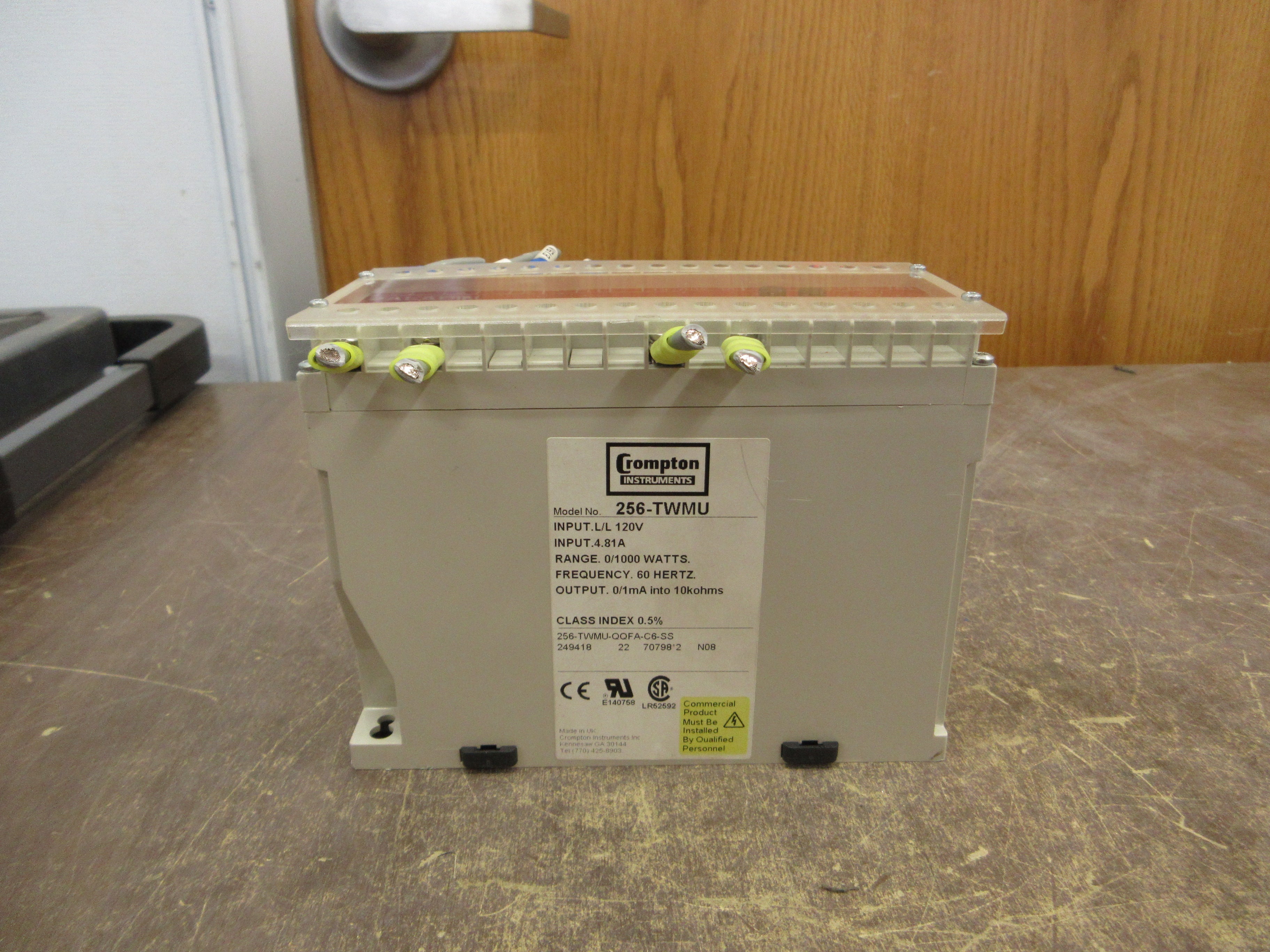 Crompton Paladin Transducer 256-TWMU-QQFA-C6-SS 120V 4.81A 60Hz Range: 0-1000W