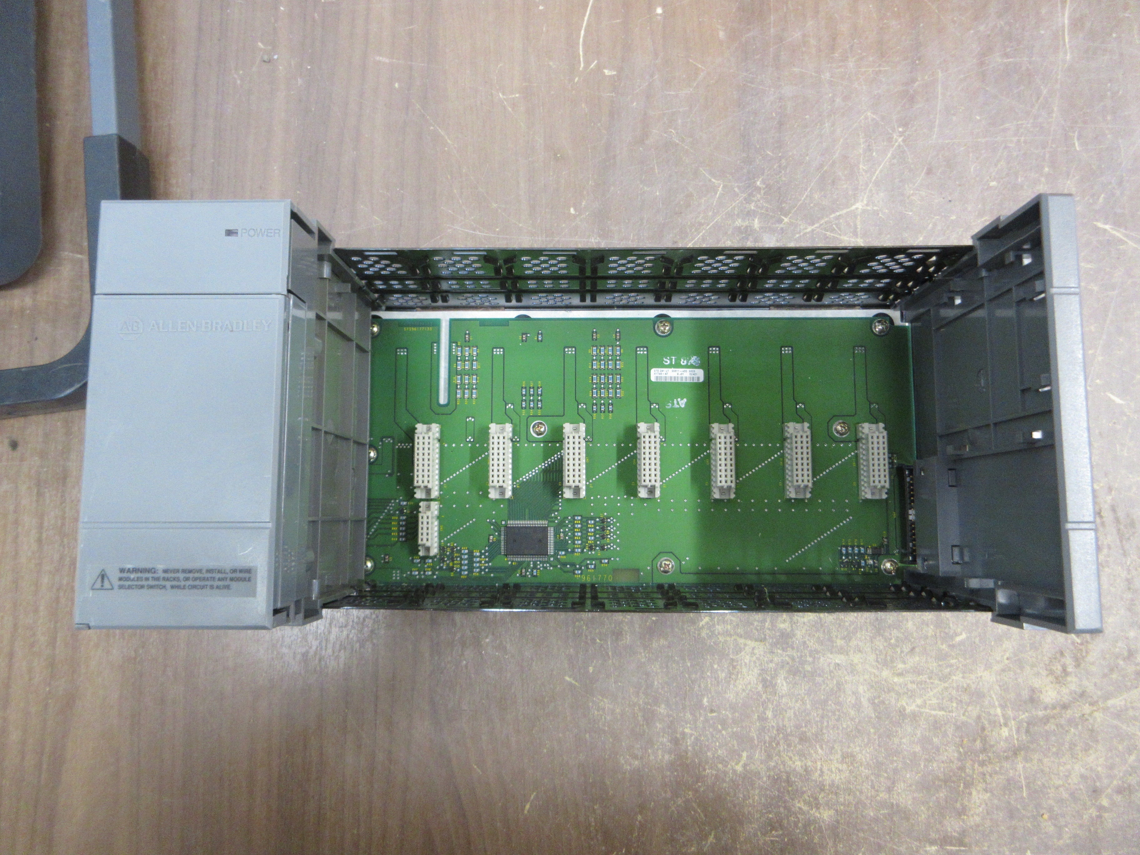 Allen-Bradley SLC 500 PLC Rack w/ Power Supply 1746-A7 / 1746-P1 7-Slot Used