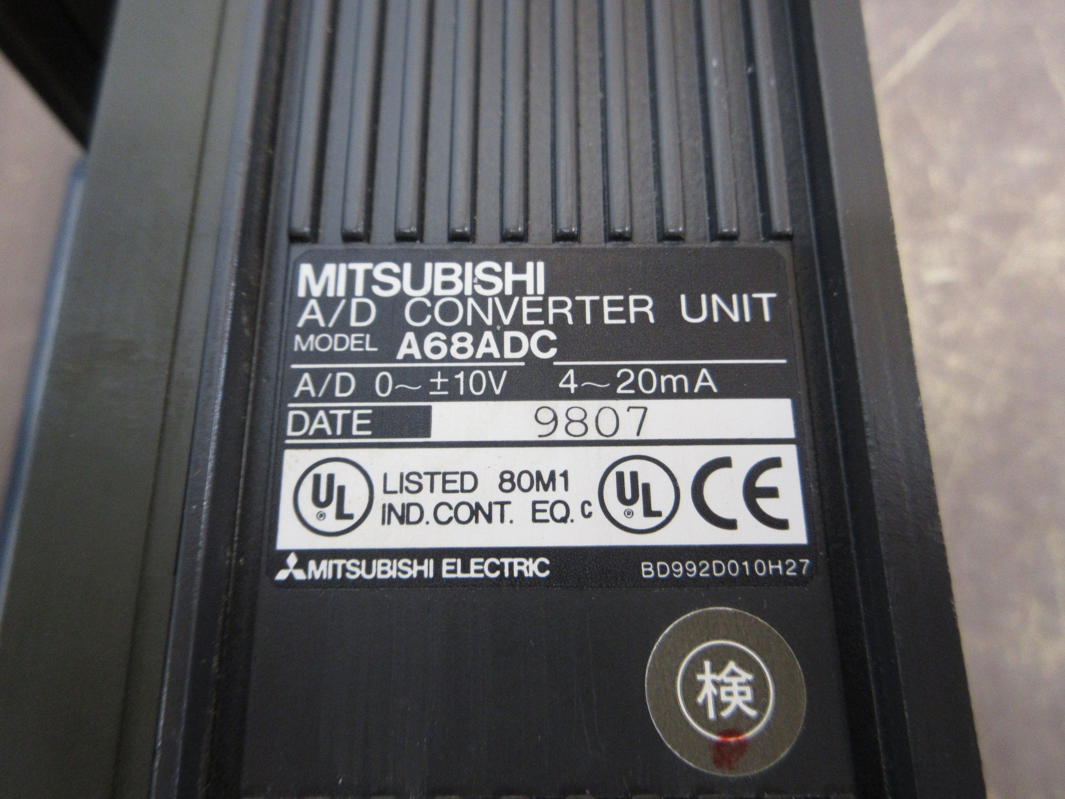 Mitsubishi Melsec A/D Converter Unit A68ADC 0-10V 4-20mA Used