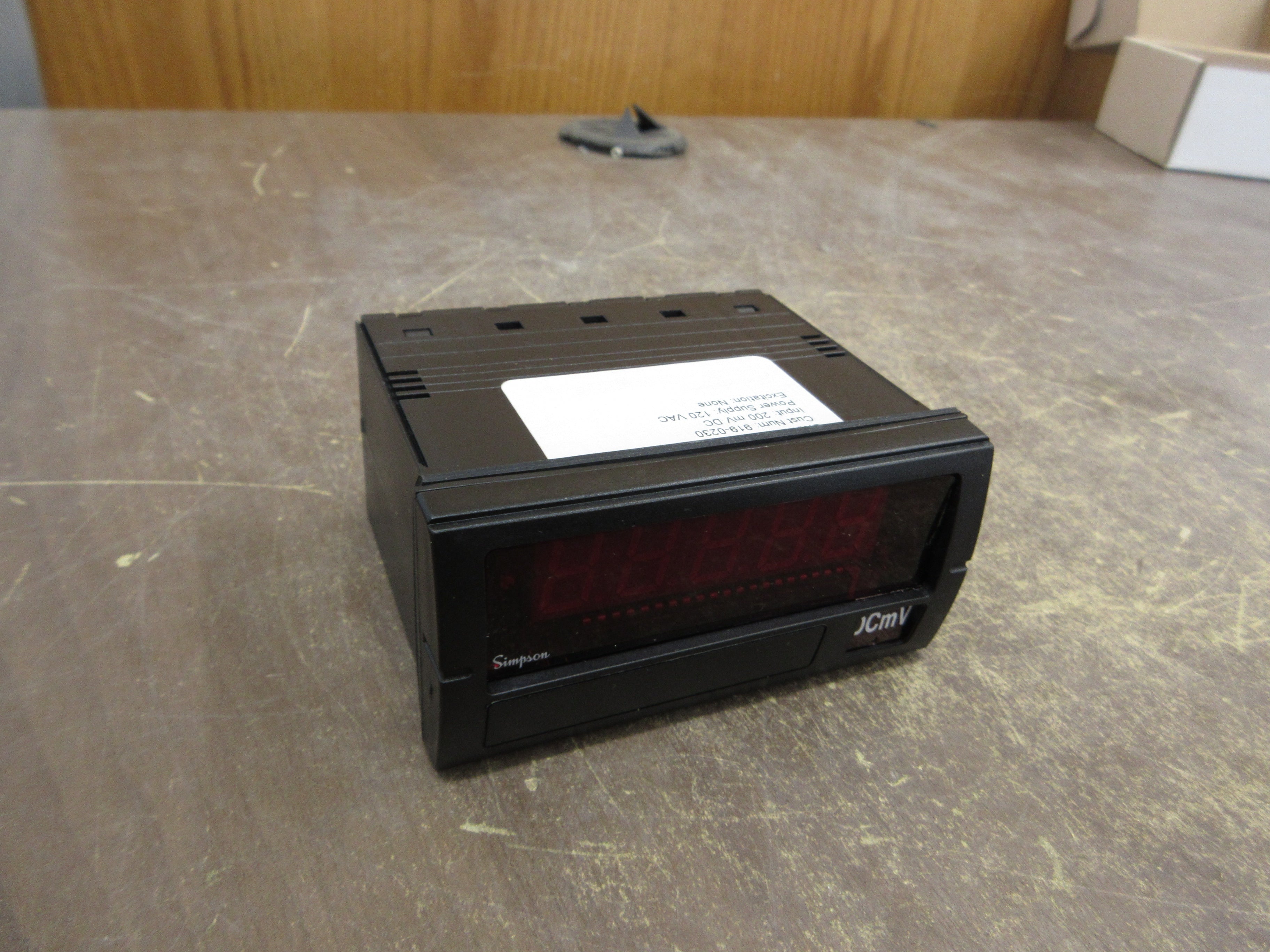 Simpson Panel Meter F451110 Input: 200mV DC New Surplus