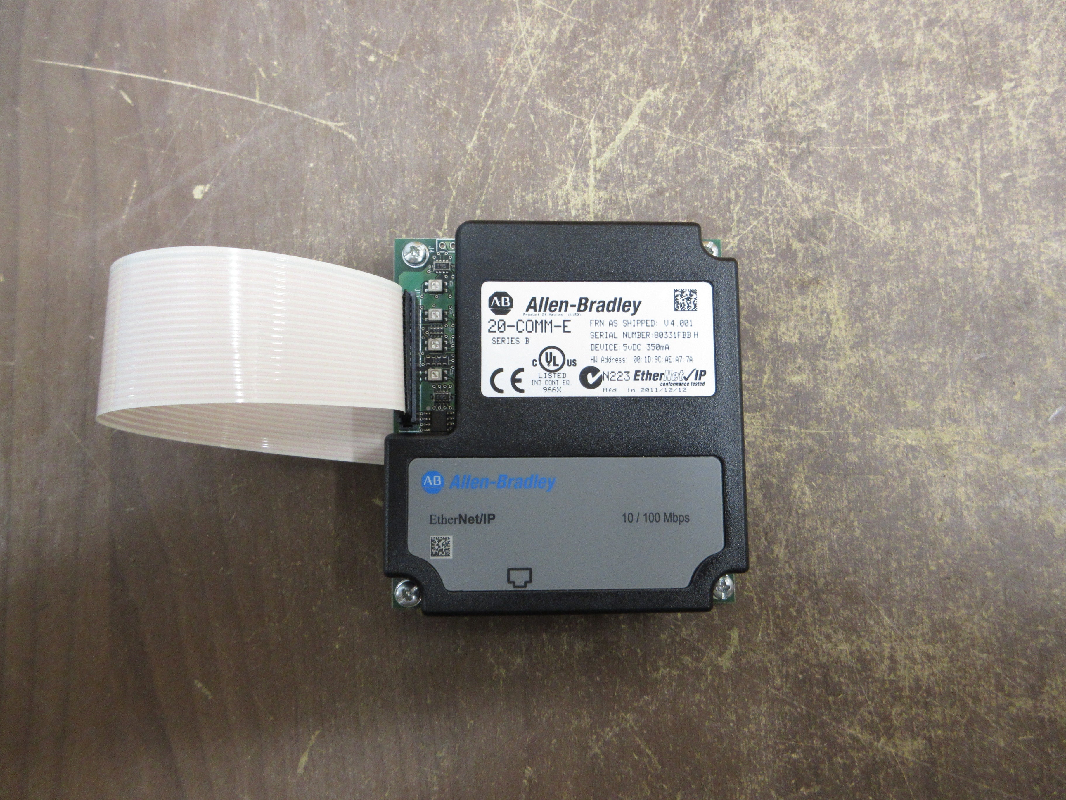 Allen-Bradley Ethernet/IP Adapter 20-COMM-E Ser. B FRN: V4.001 *No Box* New Surplus