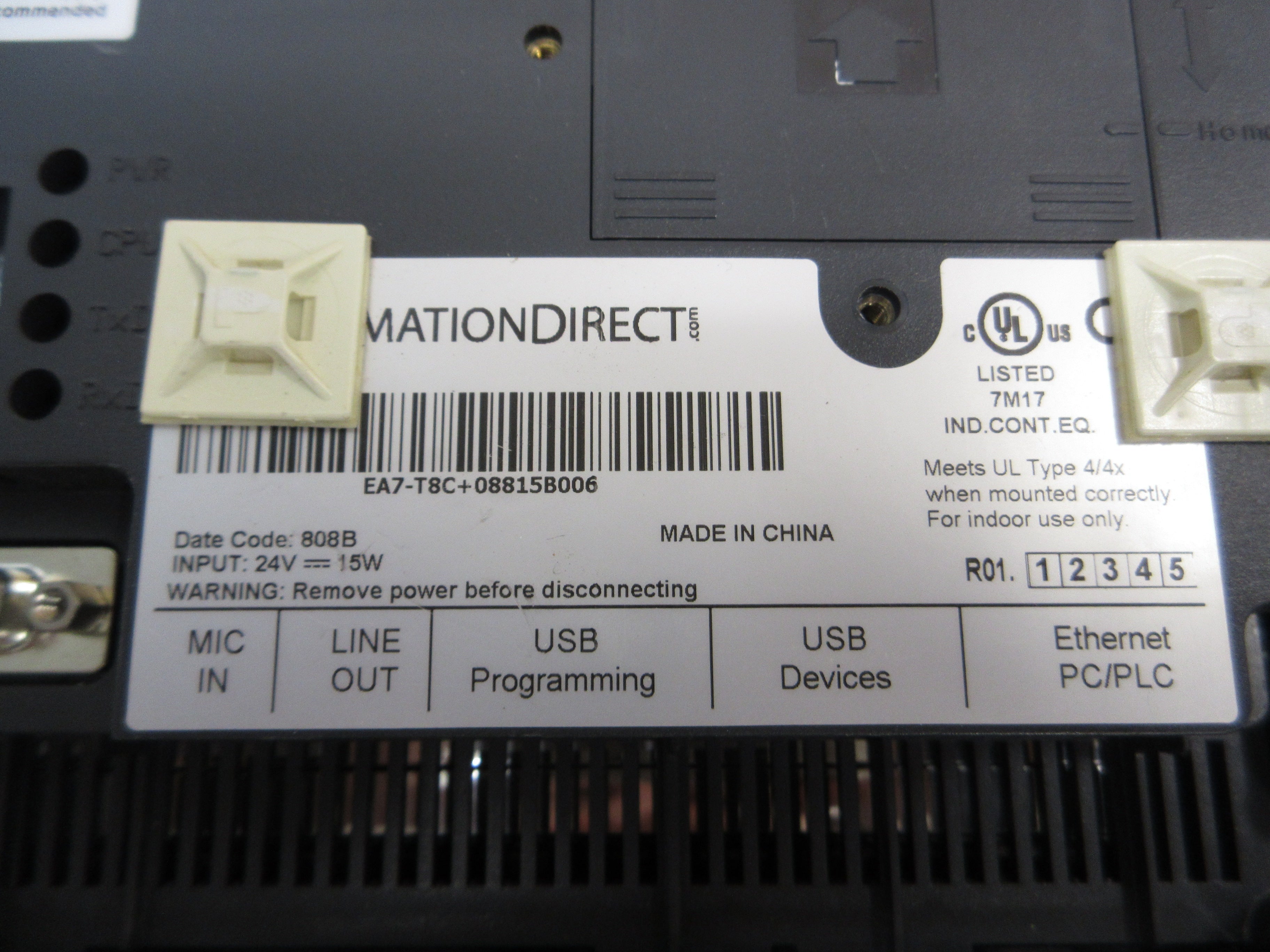 Automation Direct Touch Panel EA7-T8C+08815B006 24VDC 15W Used