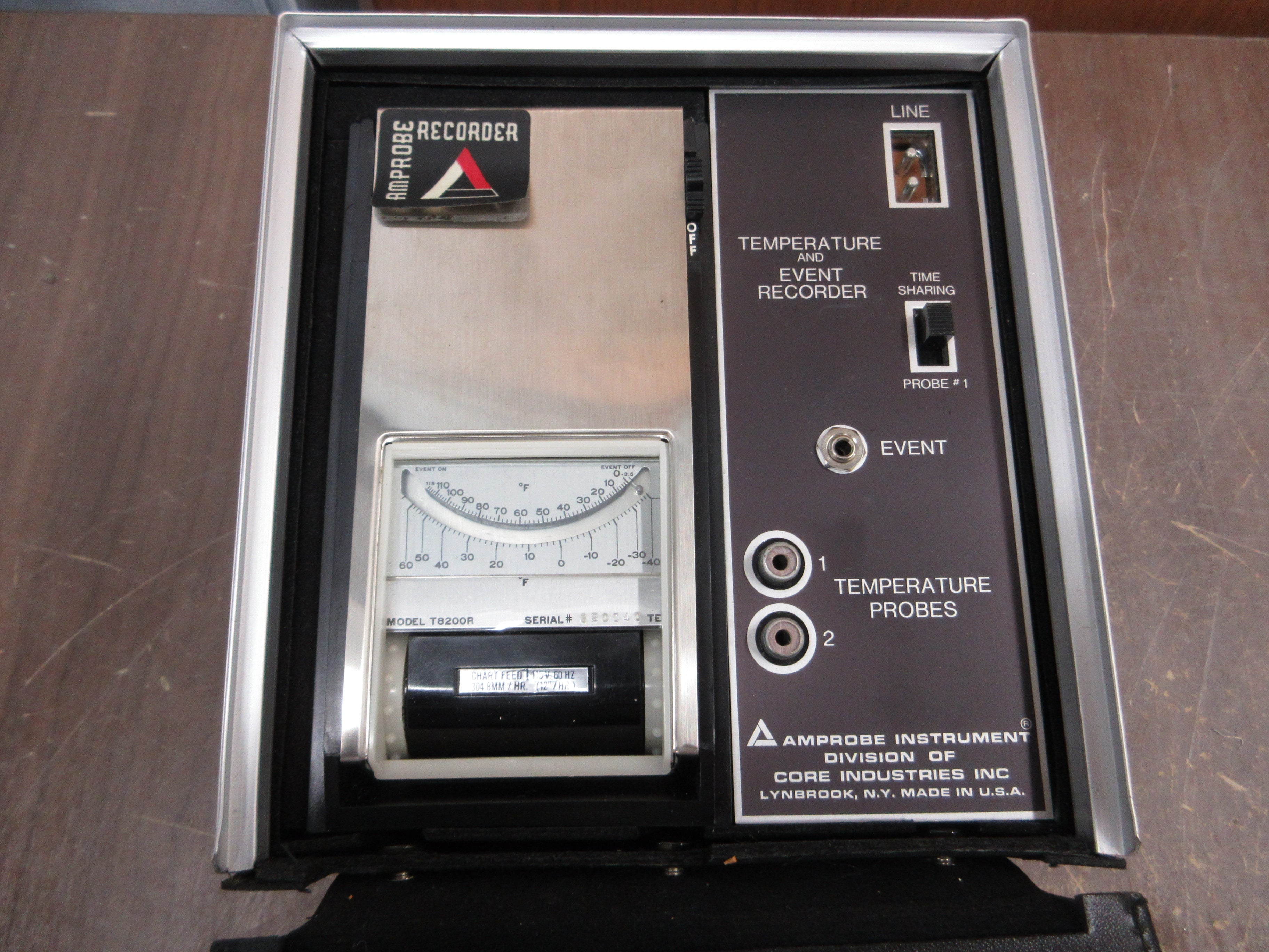 Amprobe Temperature / Event Recorder LT8200R Range: -3.5°-118°F, -40°-60°F Used