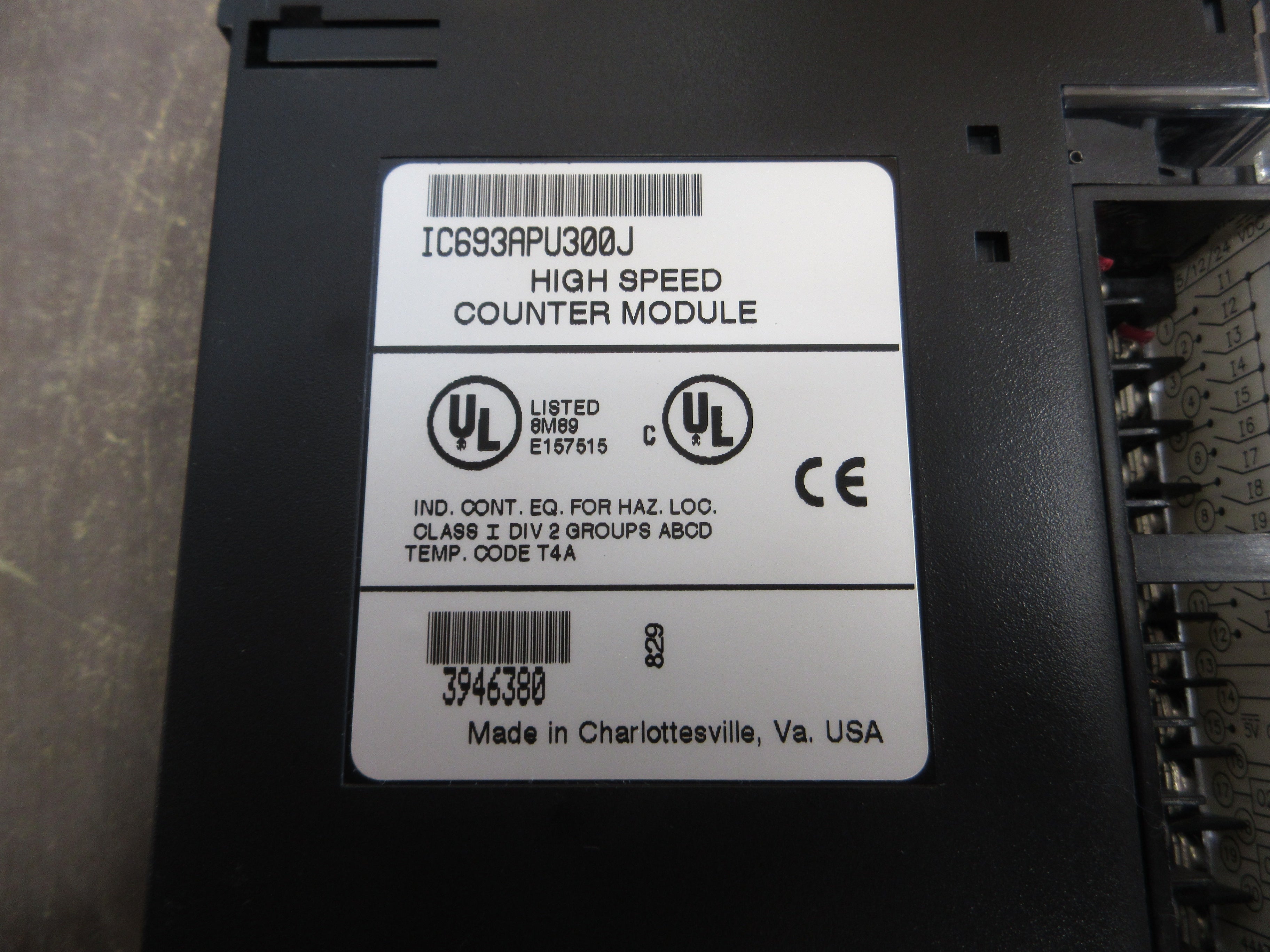 GE Fanuc High Speed Counter Module IC693APU300J Used