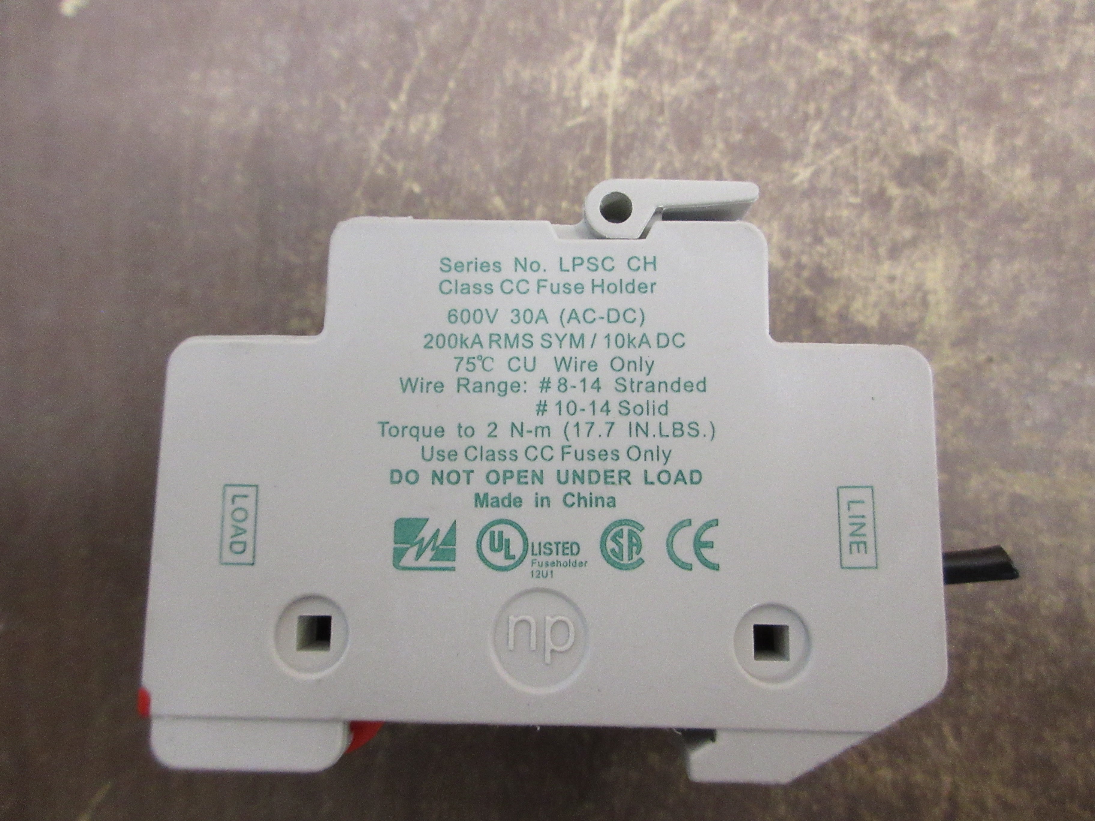 Littelfuse Fuseholder LPSC CH 30A 600V 3P Used