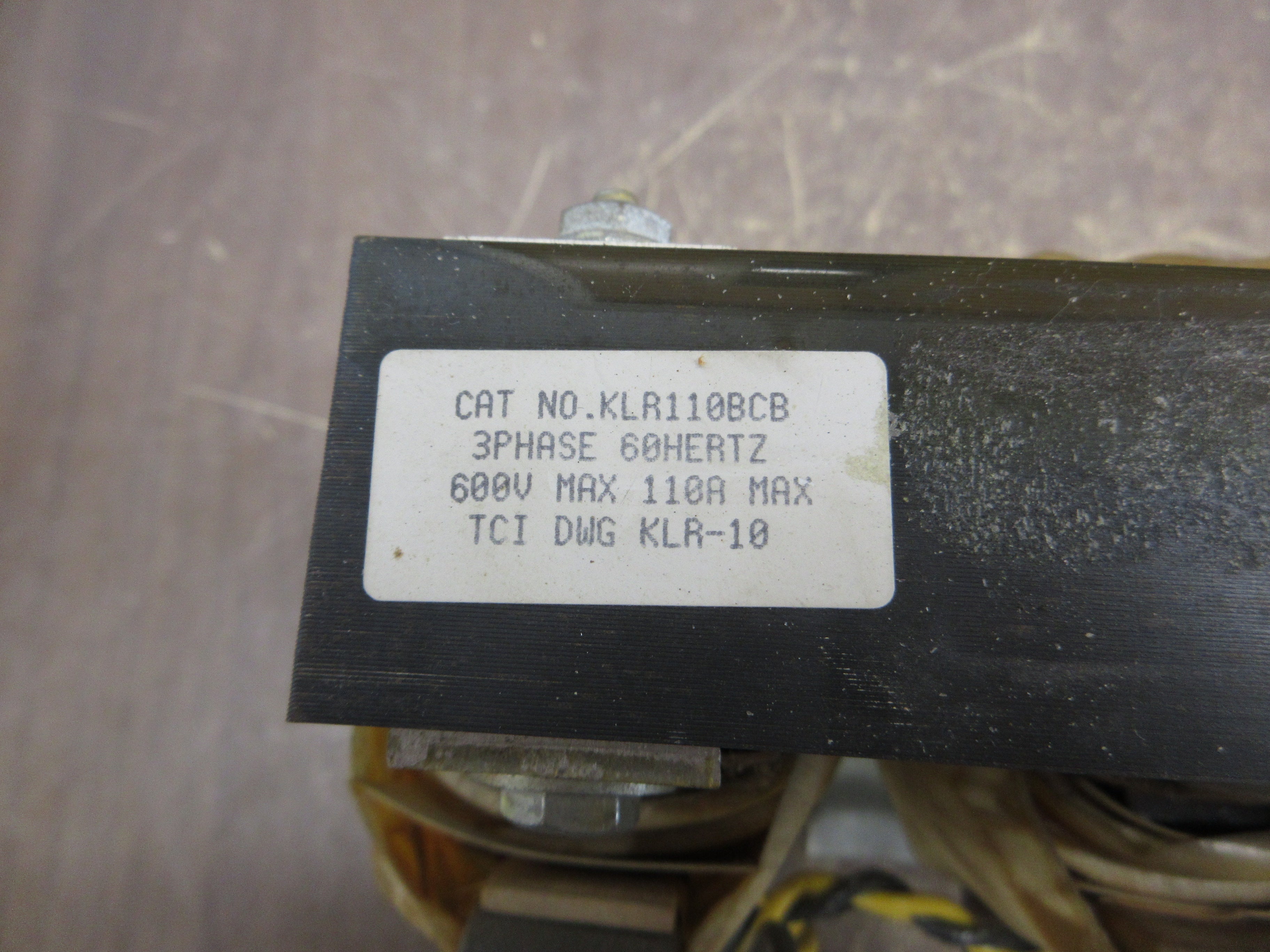 TCI Sine Guard 3Ph Line Reactor KLR110BCB 110A 600V 60Hz Used