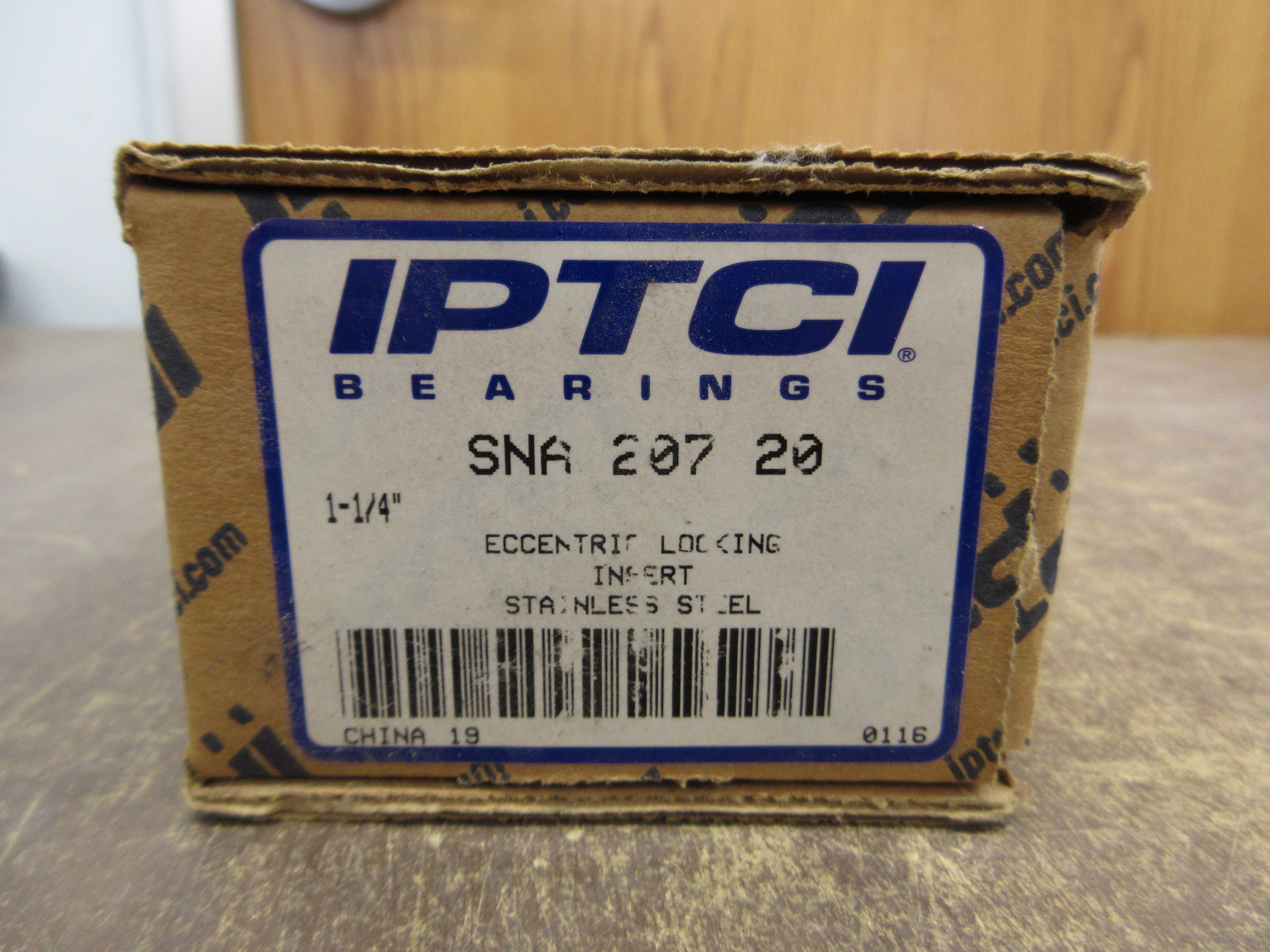 IPTCI Stainless Steel Bearing Insert SNA 207 20 1-1/4" Eccentric Locking