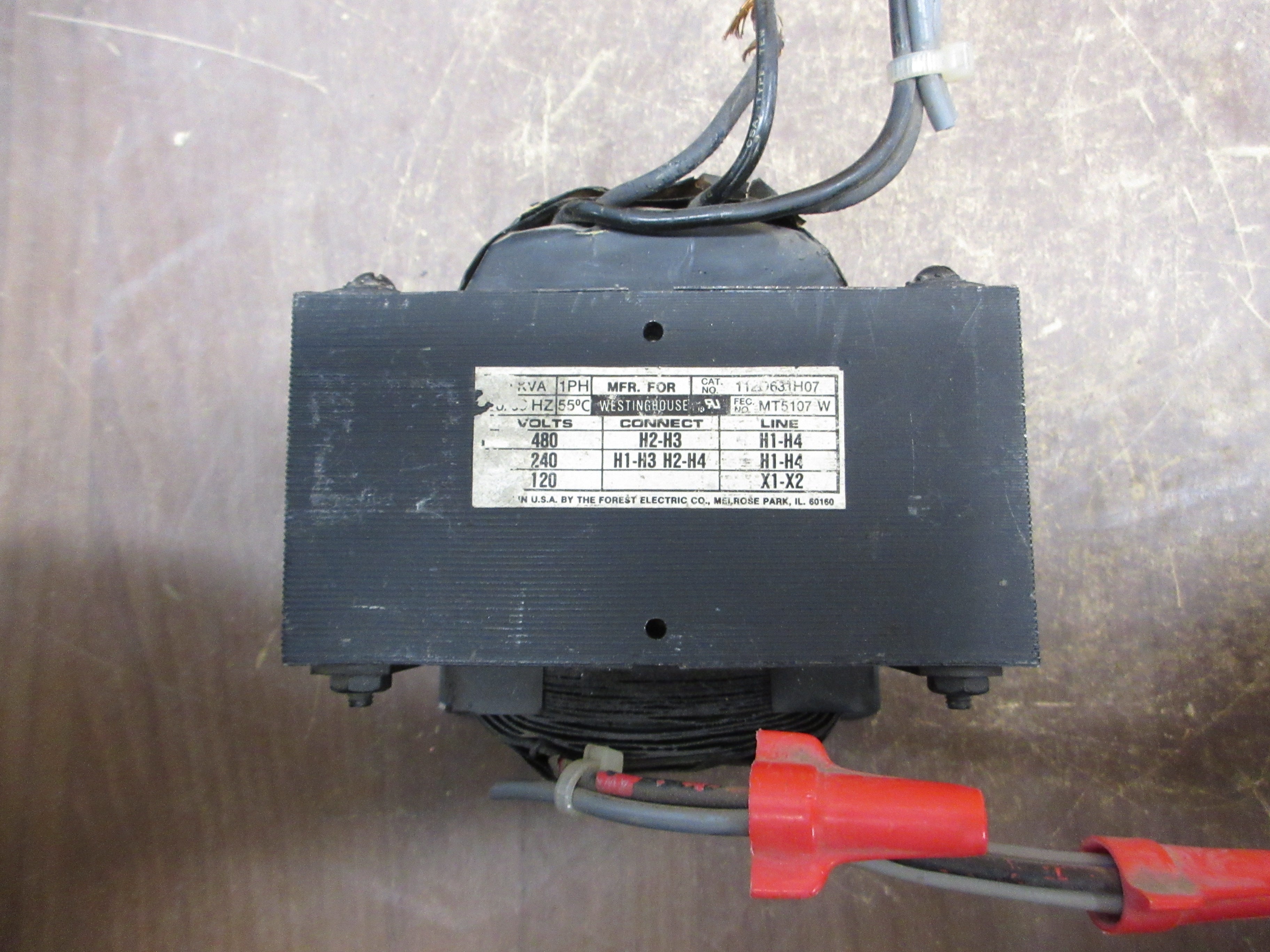 Westinghouse Transformer 112O631H07 300VA Pri: 240/480V Sec: 120V Used