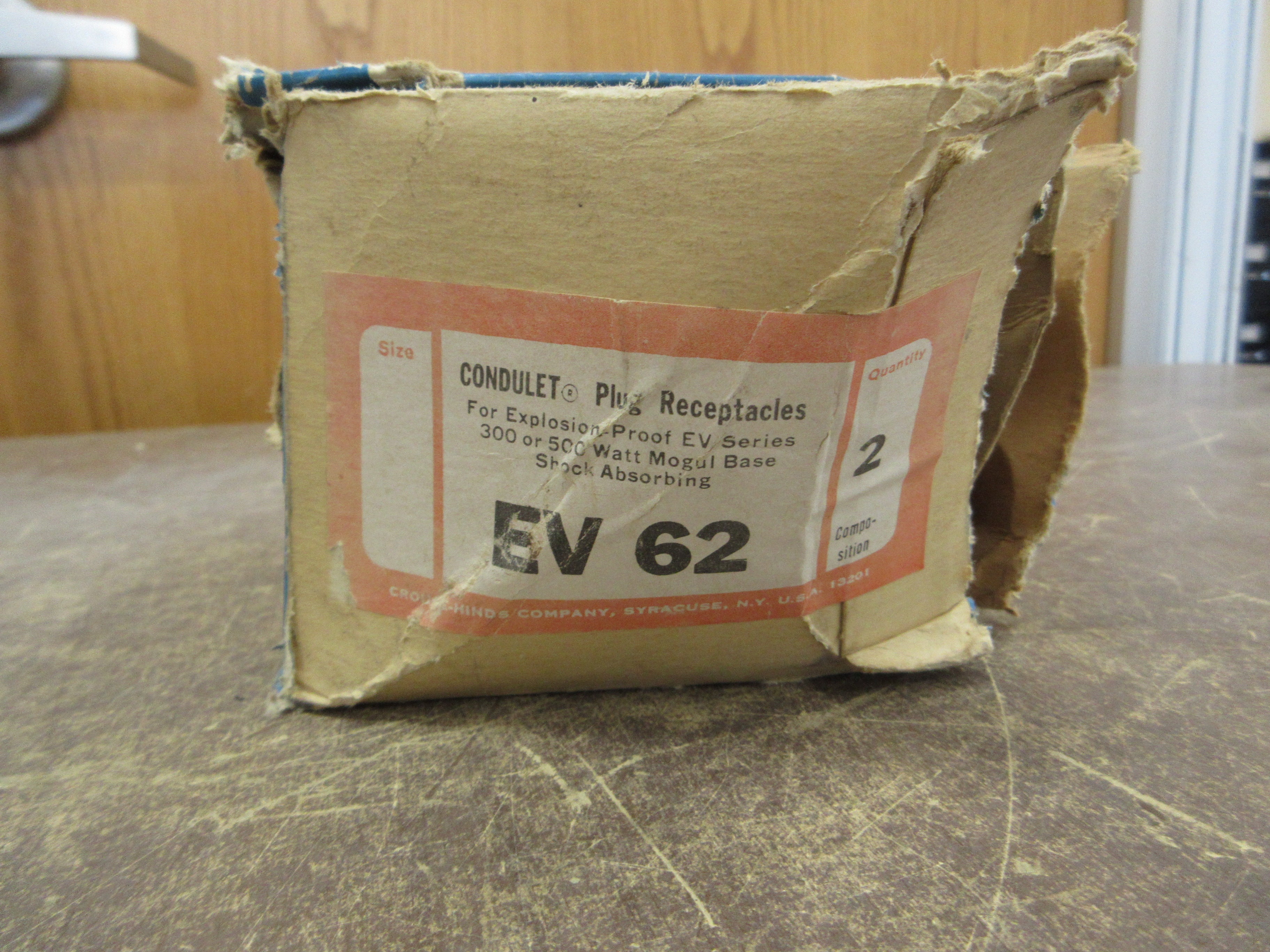 Crouse-Hinds Condulet Plug Receptacles EV 62 For Explosion Proof EV Series