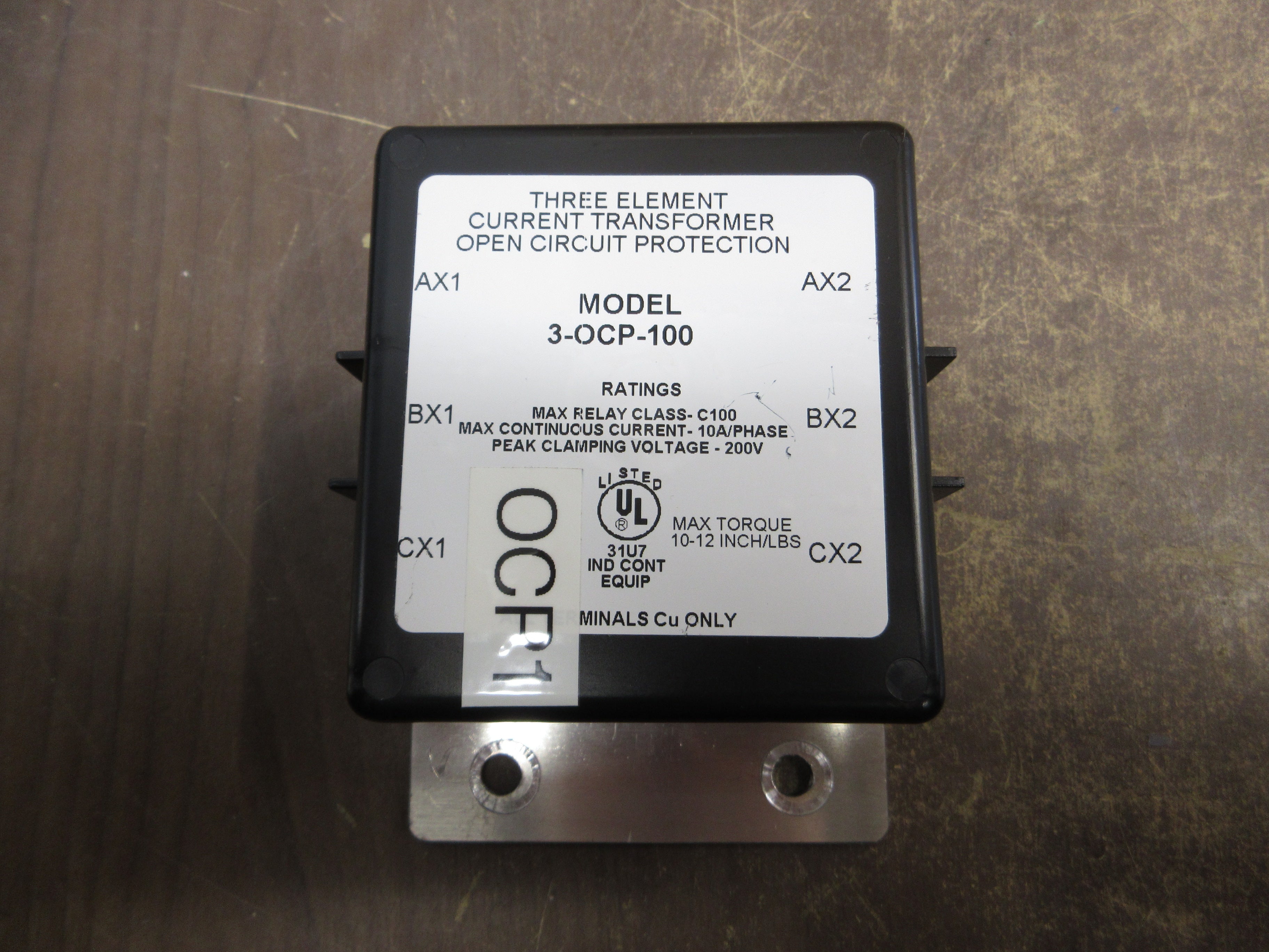 Electromagnetic Industries Circuit Protector 3-OCP-100 3Ph 10A/Phase Used
