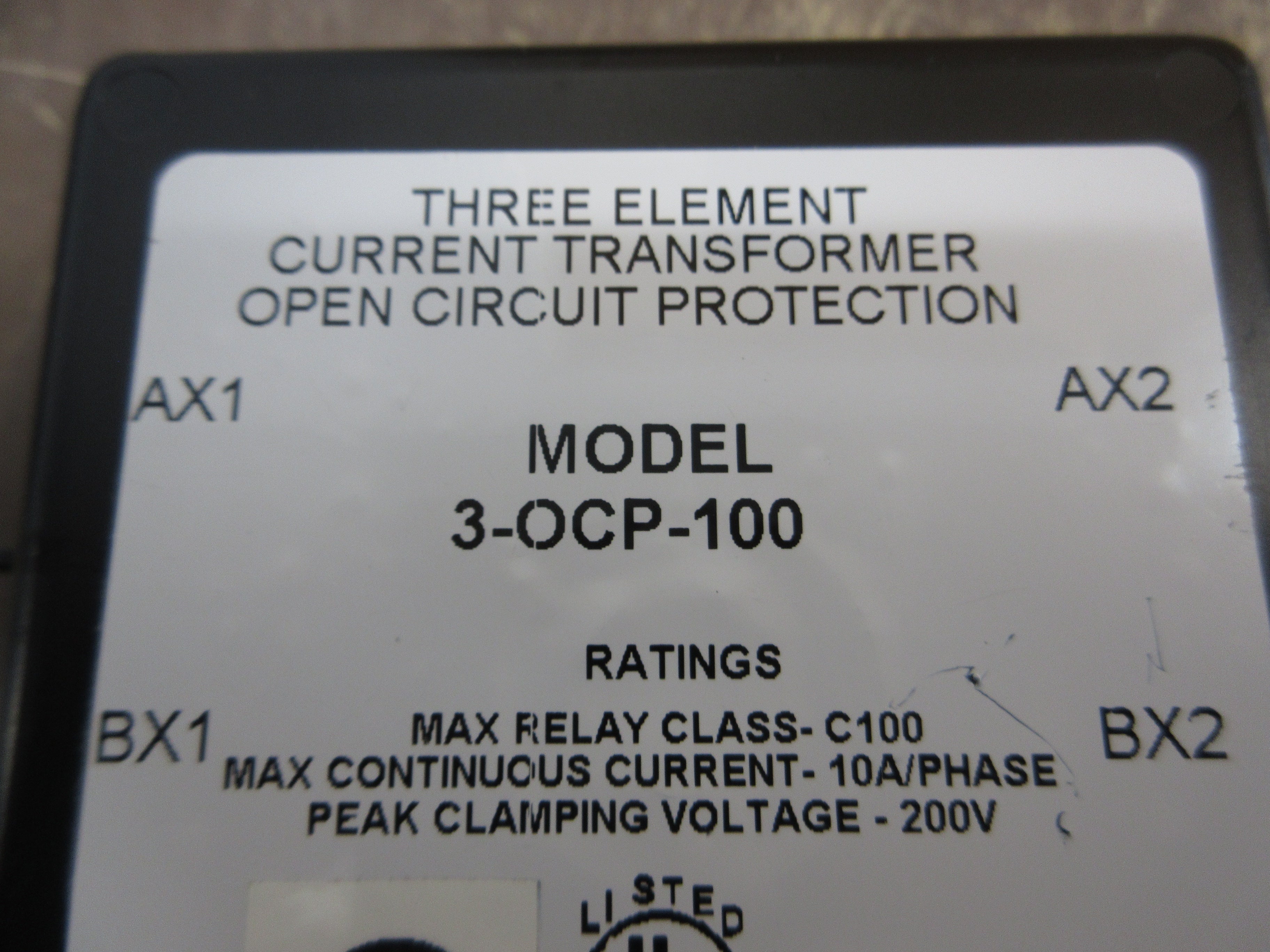 Electromagnetic Industries Circuit Protector 3-OCP-100 3Ph 10A/Phase Used