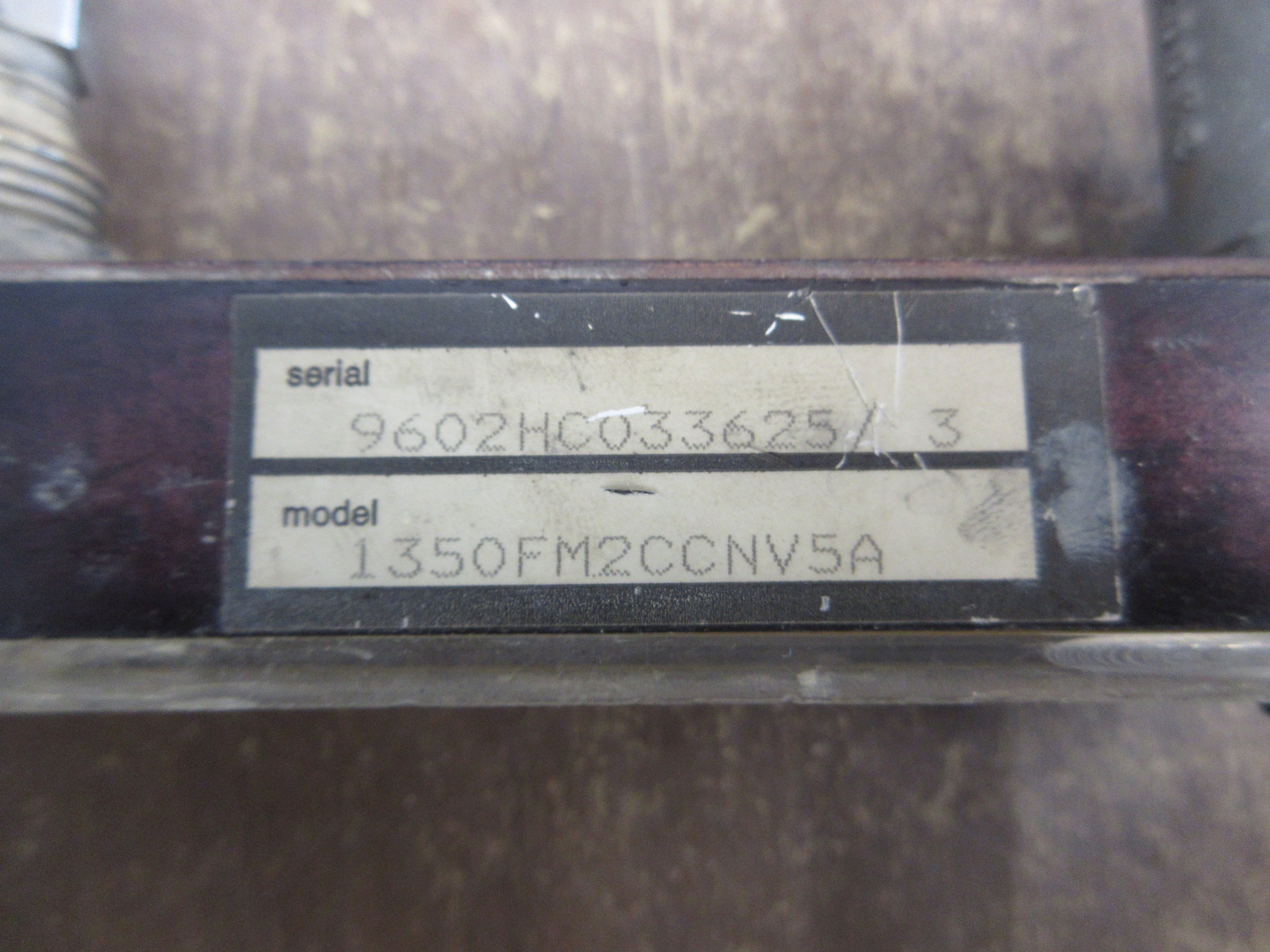 Brooks Flowmeter 1350FM2CCNV5A Used