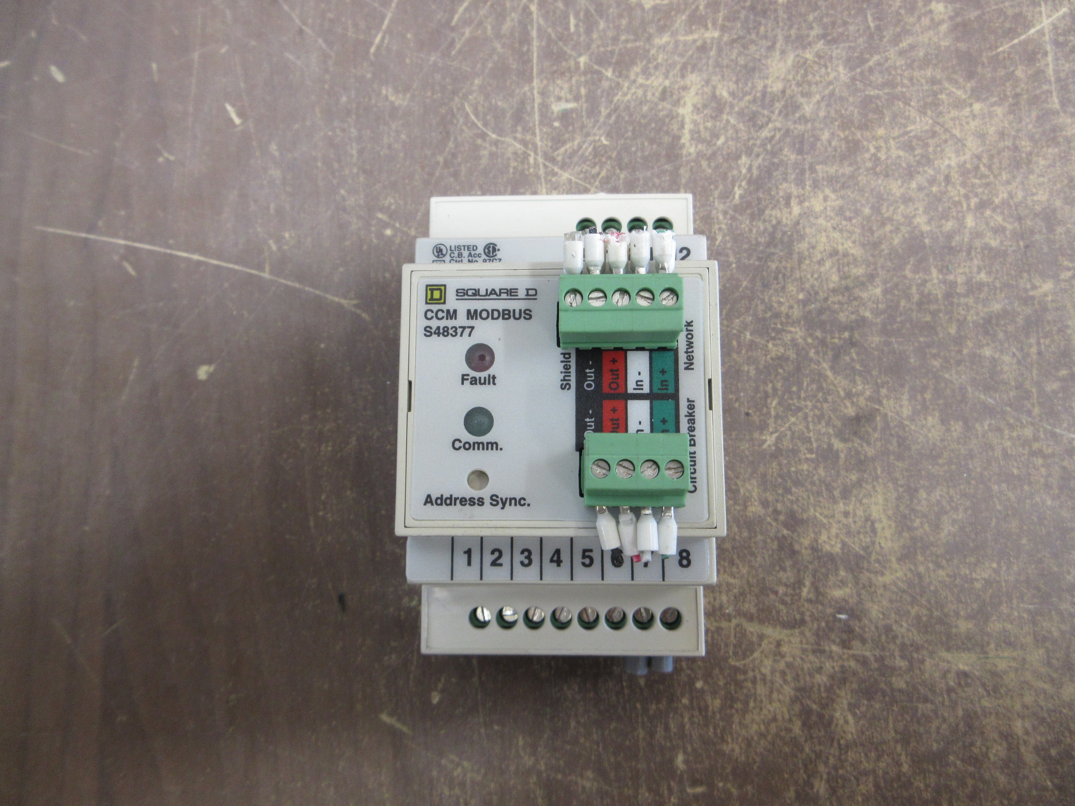 Square D CCM Modbus Module S48377 *(2) Broken Clip* Used