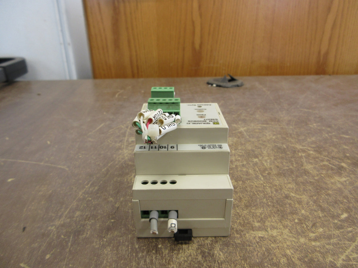Square D CCM Modbus Module S48377 *(2) Broken Clip* *Broken DIN Rail Mount* Used
