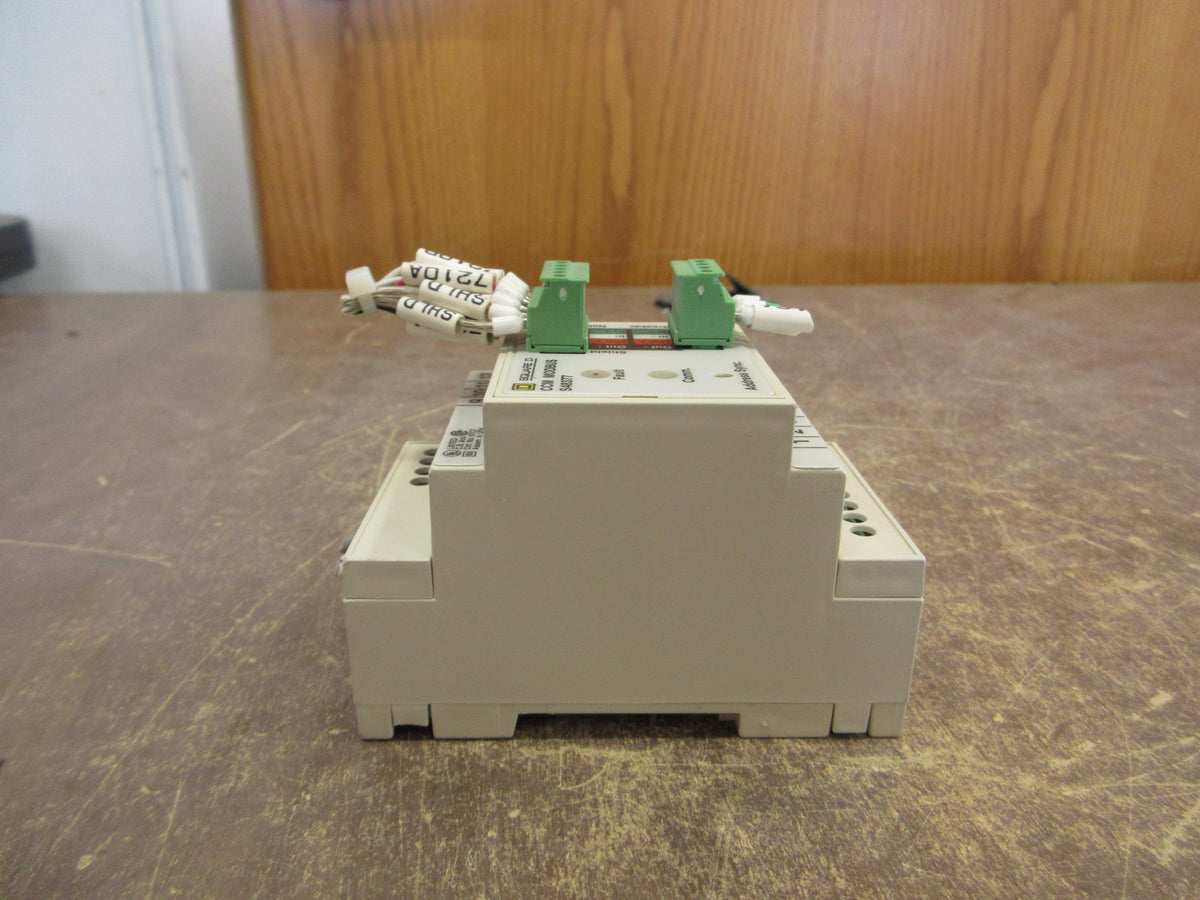 Square D CCM Modbus Module S48377 *(2) Broken Clip* *Broken DIN Rail Mount* Used