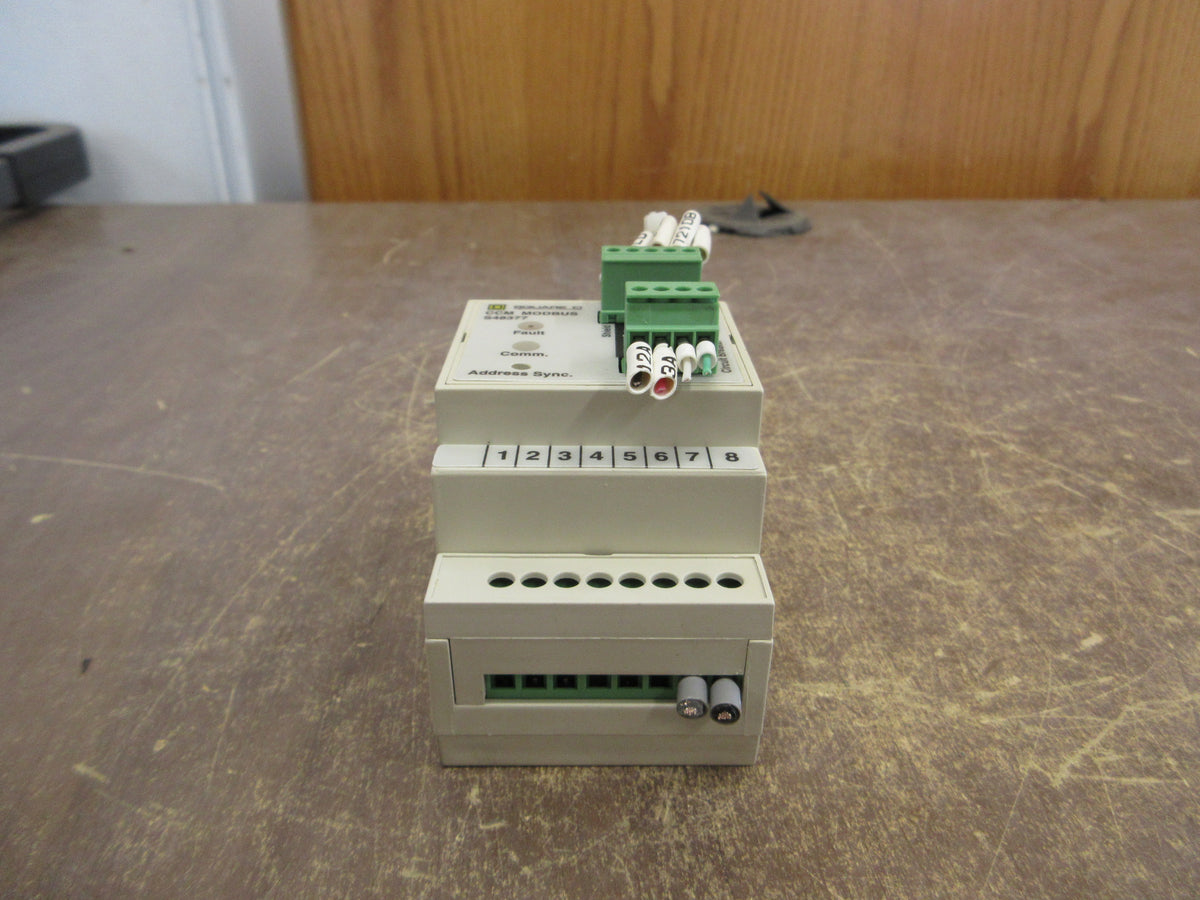 Square D CCM Modbus Module S48377 *(2) Broken Clip* *Broken DIN Rail Mount* Used