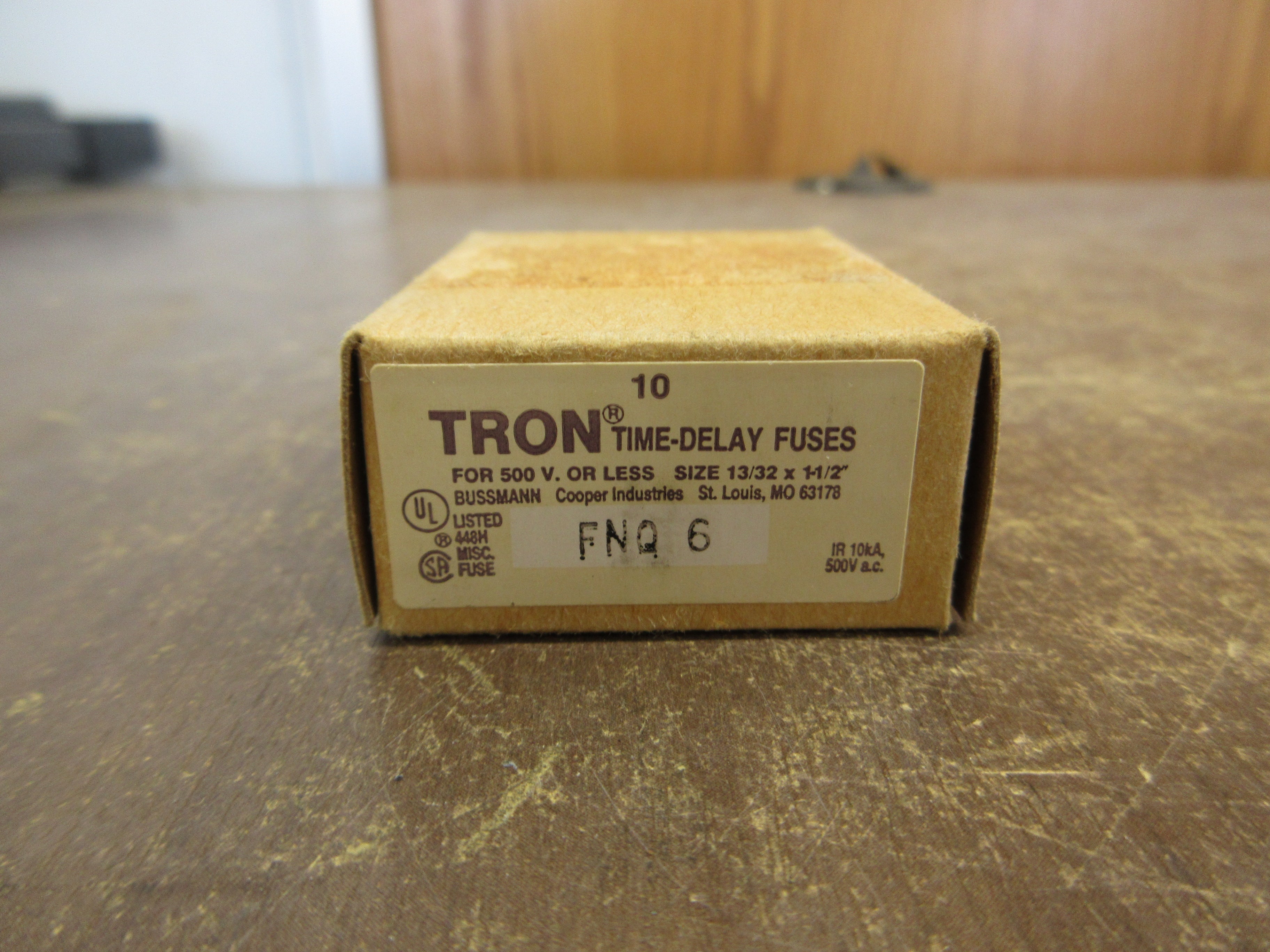 Bussmann Tron Fuse FNQ 6 500V 6A *Box of 10* New Surplus