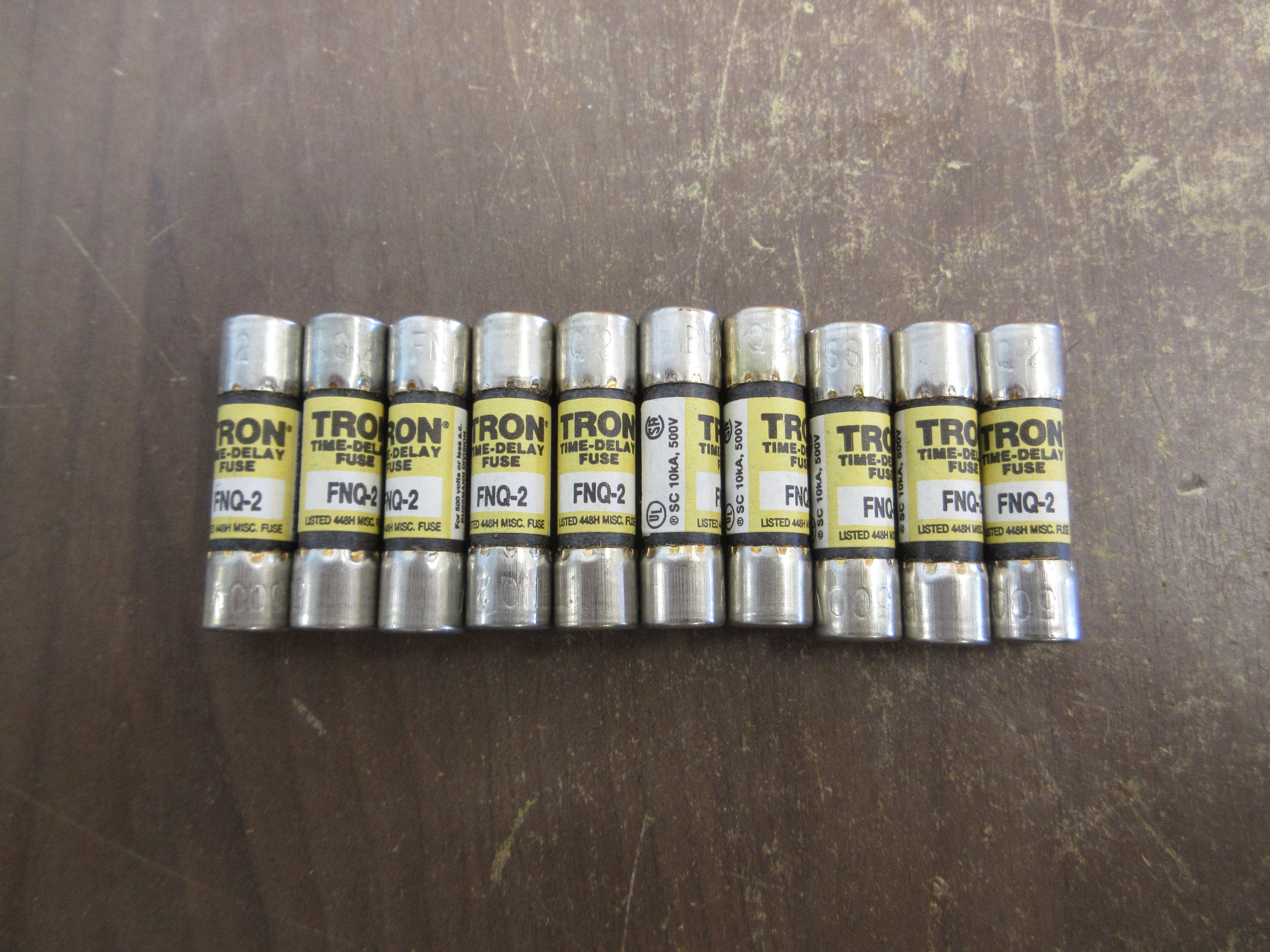Bussmann Tron Fuses FNQ-2 500V 2A *Box of 10* New Surplus
