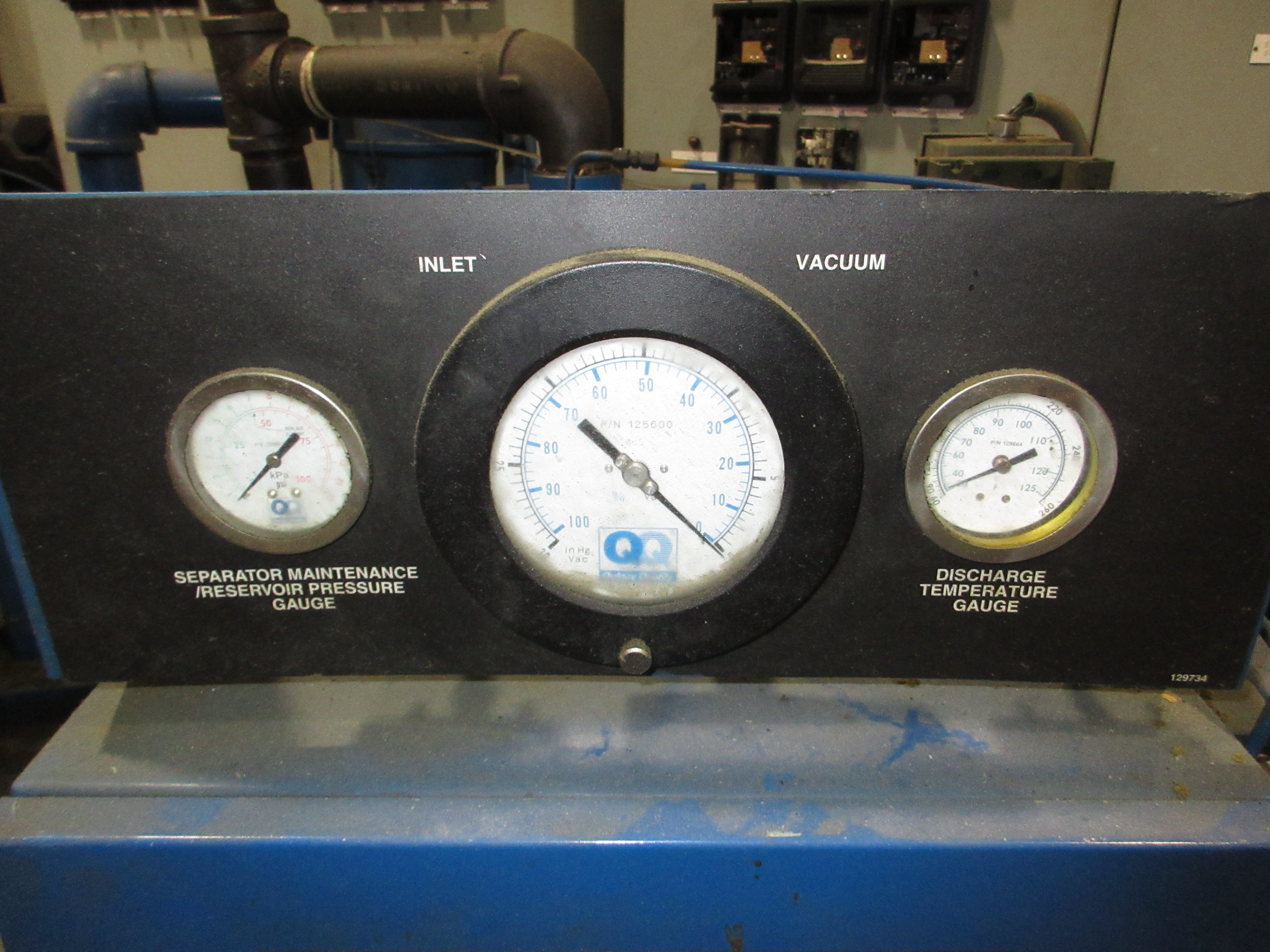 Quincy QSVB-15 Rotary Screw Vacuum Pump QSVB-1500017 15HP Weight: 980 LBS Used