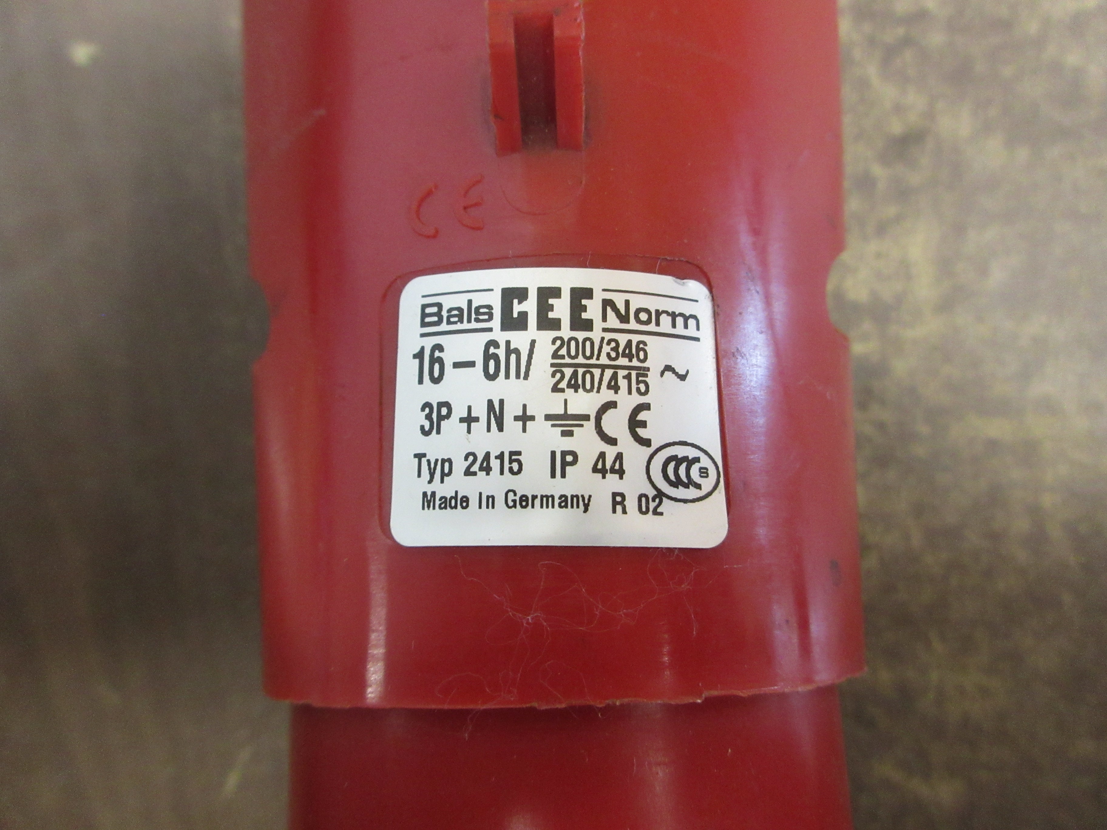 Bals CEE Norm Receptacle 2415 16A 240V 3P+N+C Used