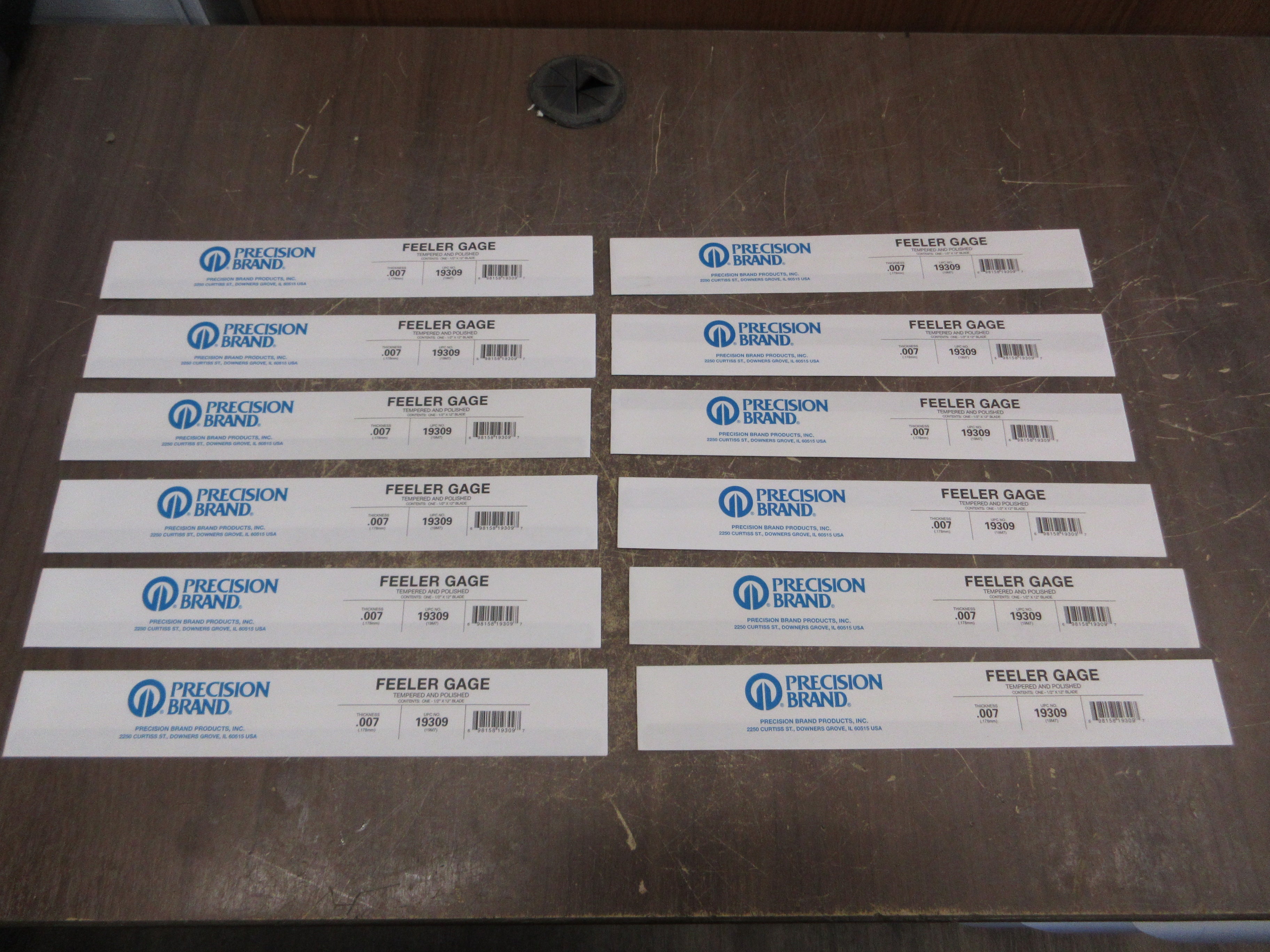 Precision Brand Feeler Gage 19310 Thickness: 0.007 *Box of 12* New Surplus