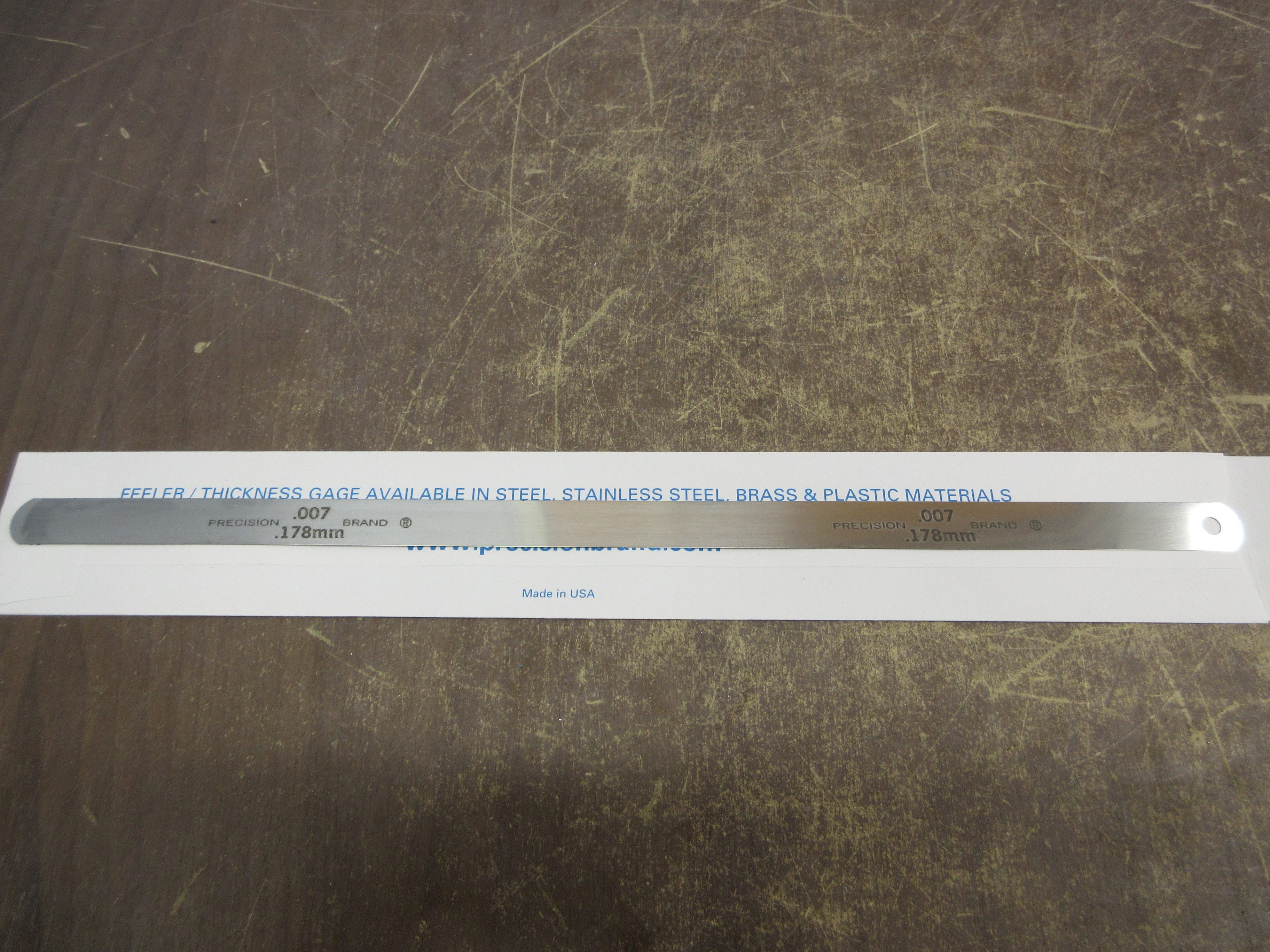 Precision Brand Feeler Gage 19310 Thickness: 0.007 *Box of 12* New Surplus