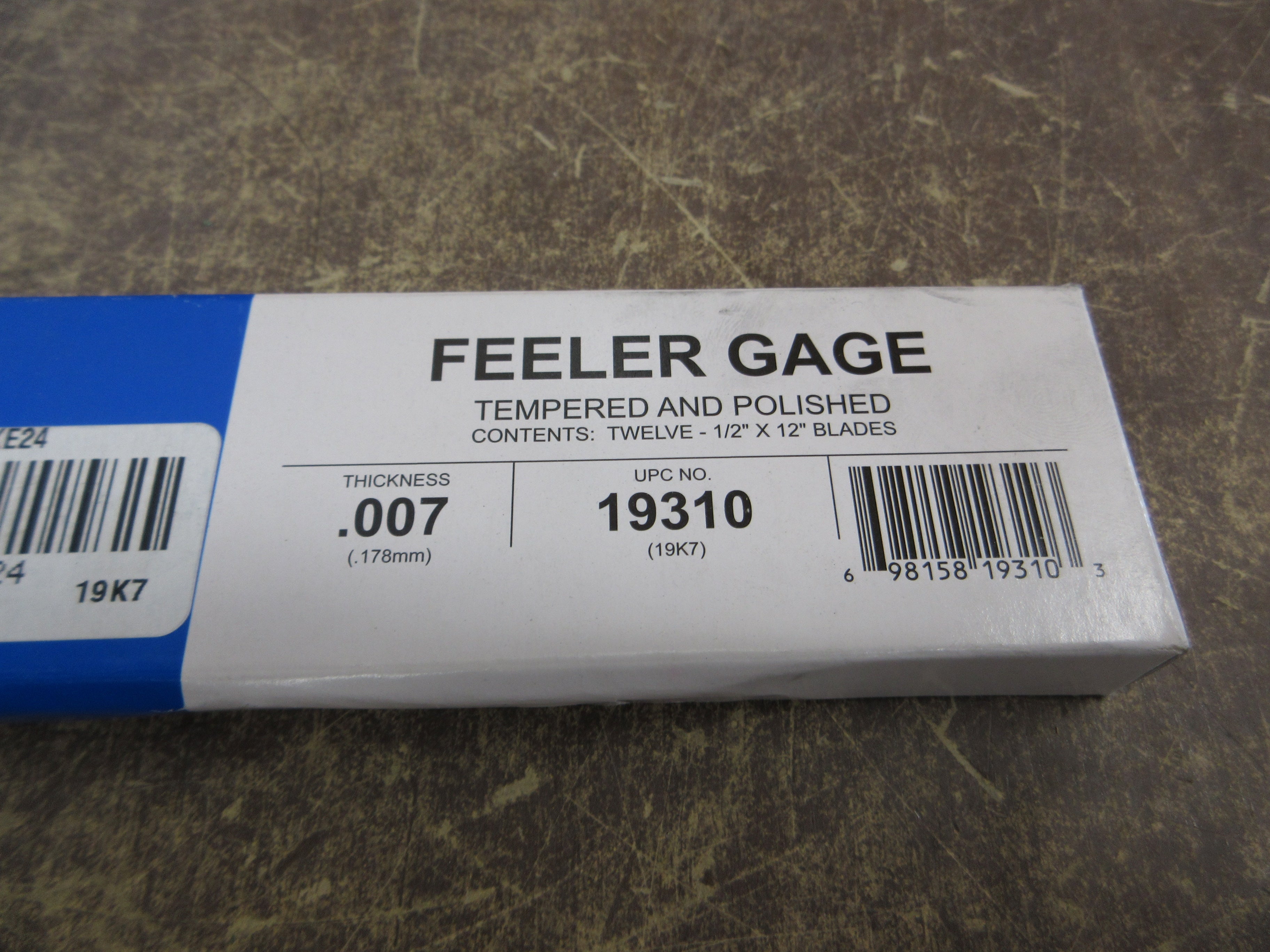 Precision Brand Feeler Gage 19310 Thickness: 0.007 *Box of 12* New Surplus