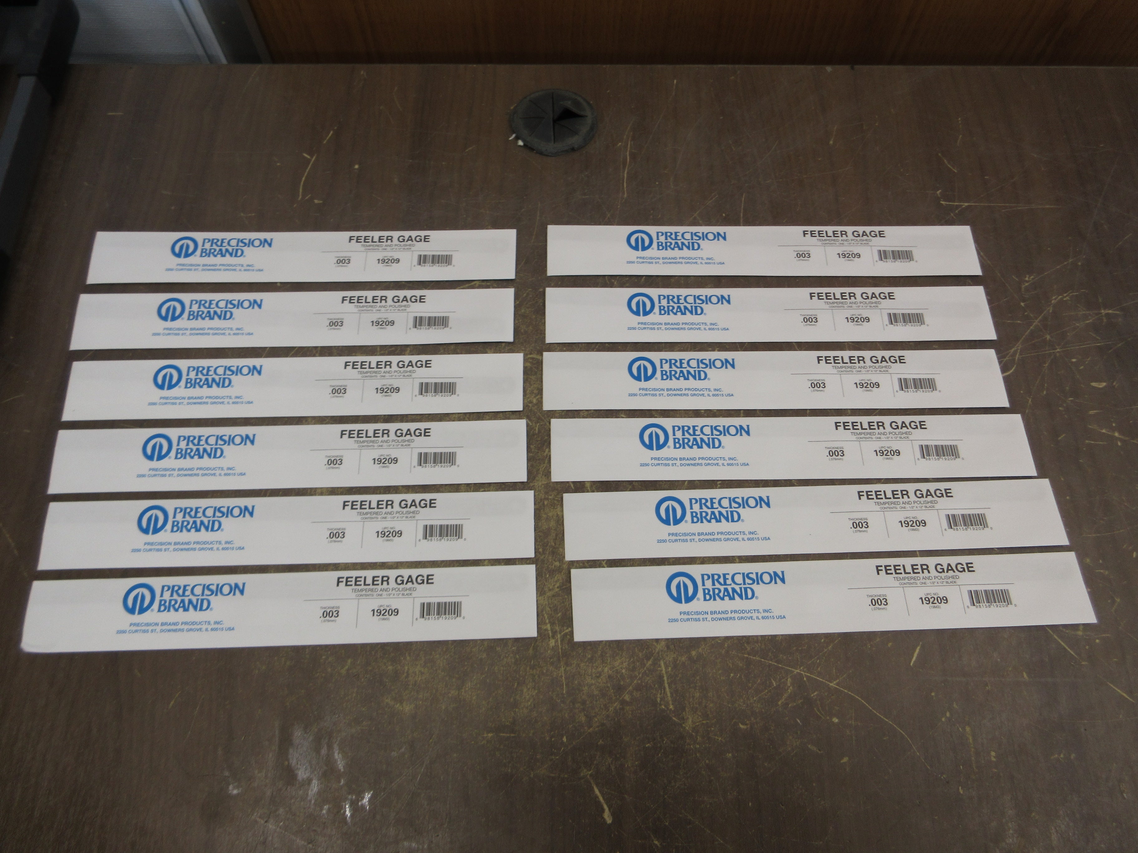 Precision Brand Feeler Gage 19210 Thickness: 0.0030 *Box of 12* New Surplus