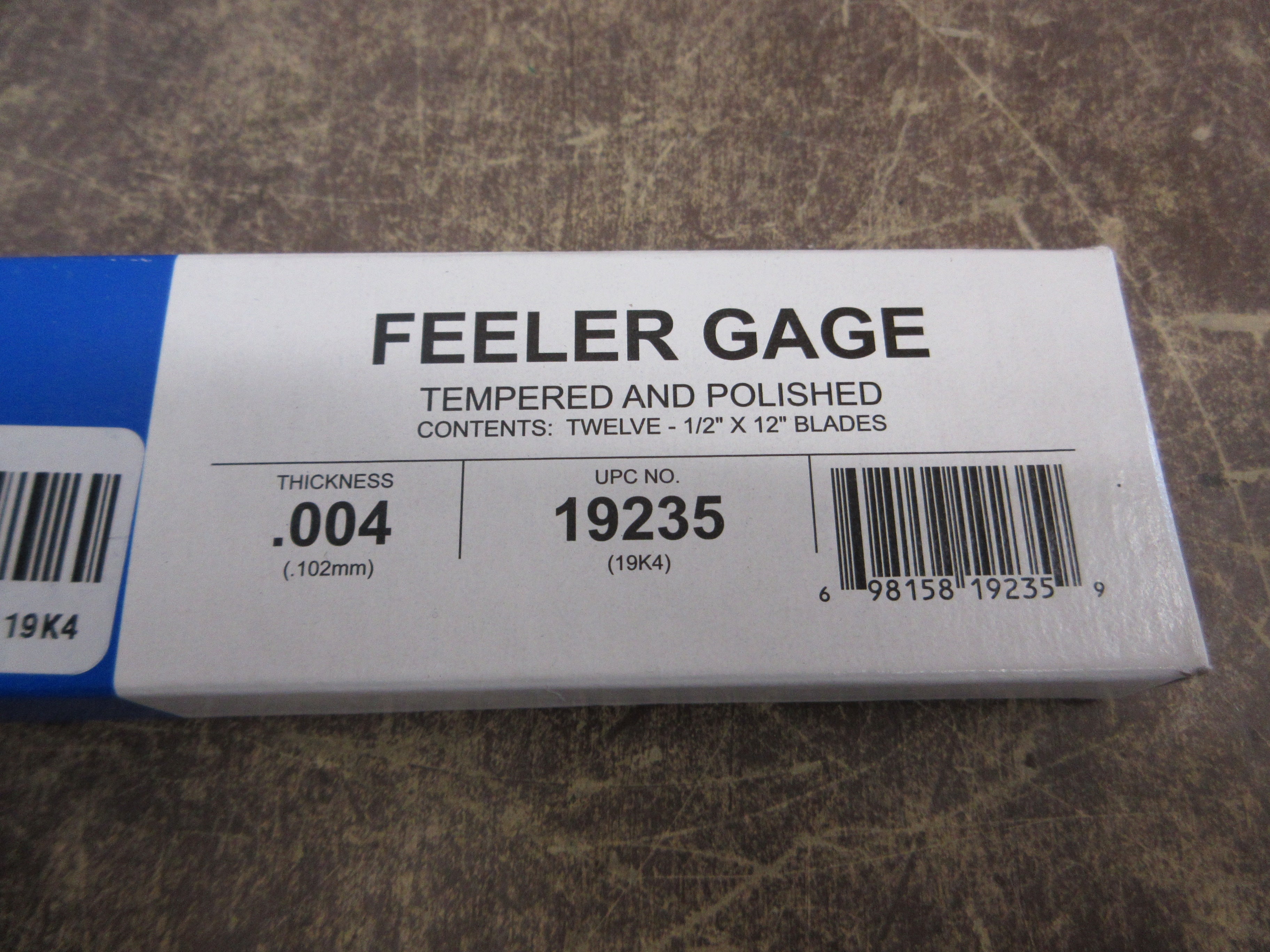 Precision Brand Feeler Gage 19235 Thickness: 0.004 *Box of 12* New Surplus