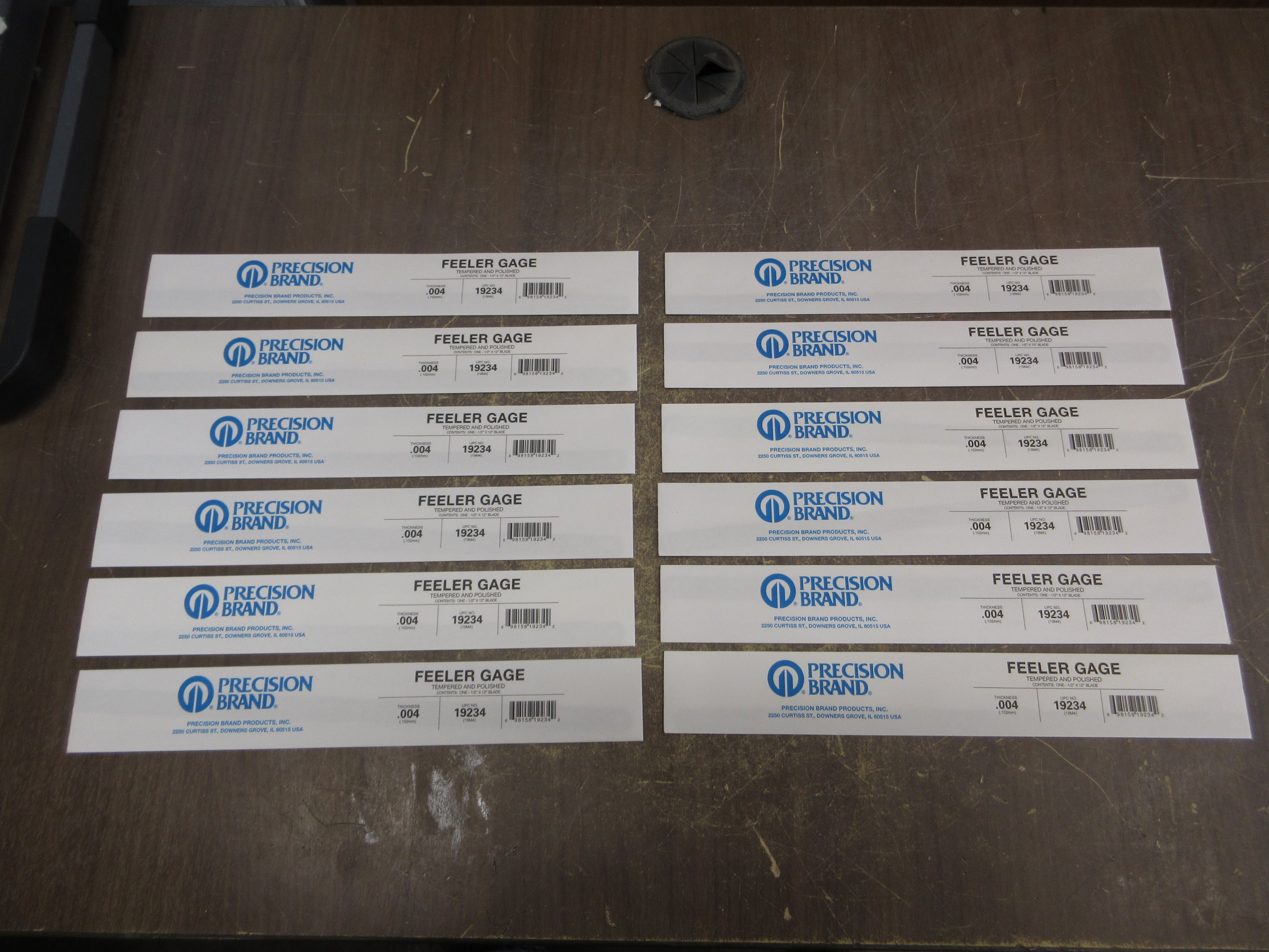 Precision Brand Feeler Gage 19235 Thickness: 0.004 *Box of 12* New Surplus