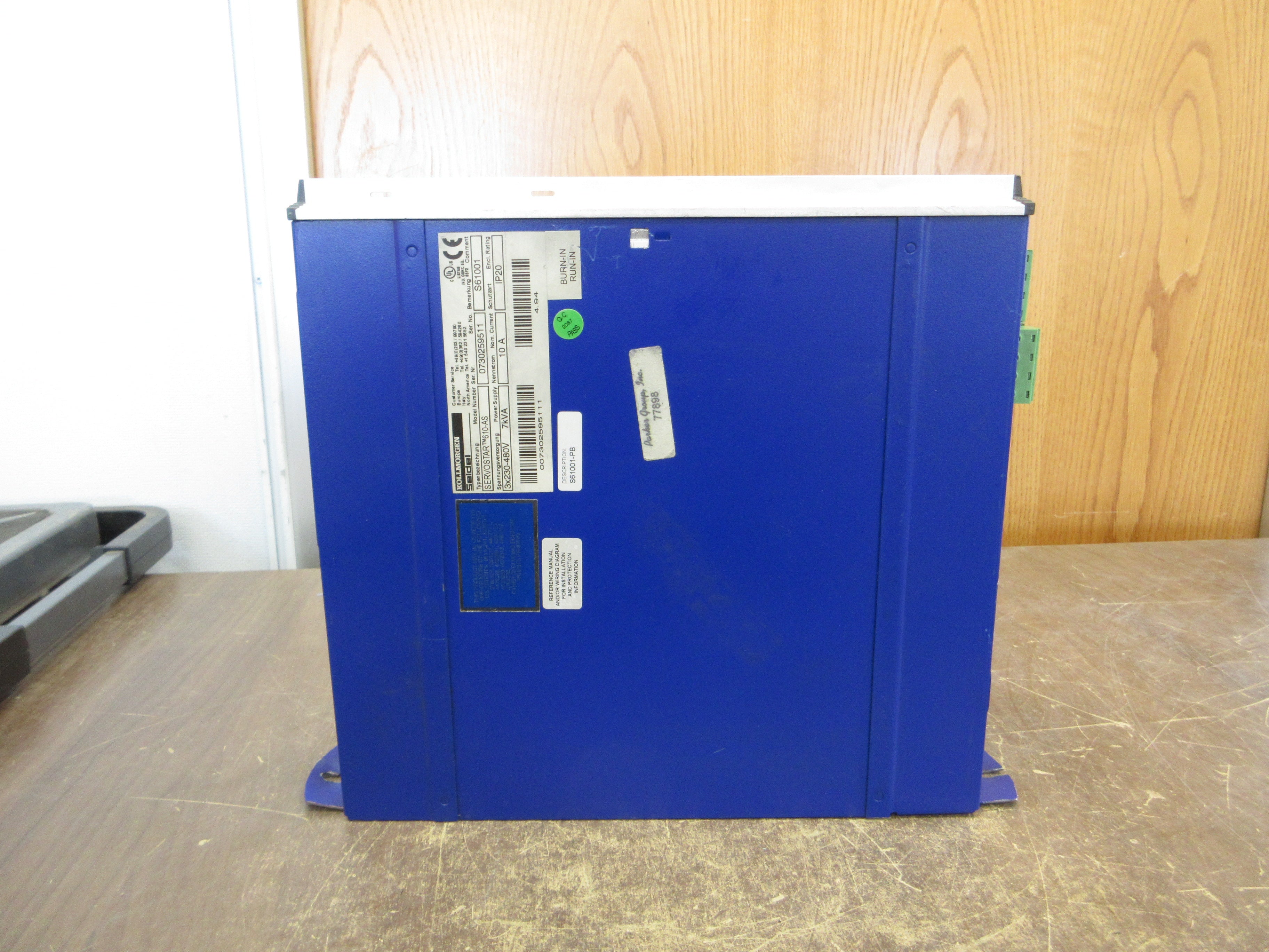 Kollmorgen Servostar 610-AS Servo Drive S61001-PB 7kVA 3Ph 230-480V 10A Used