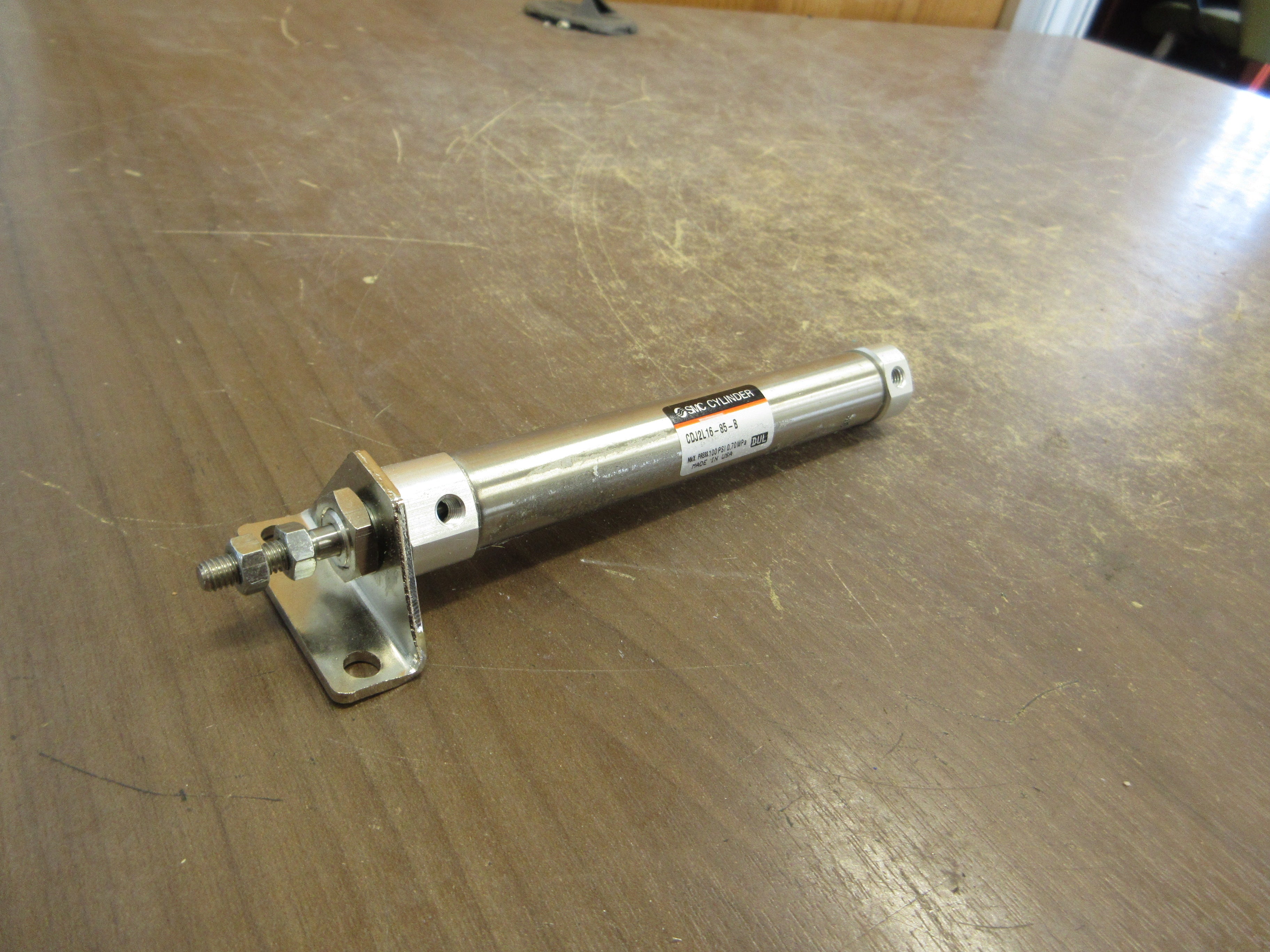 SMC Air Cylinder CDJ2L16-85-B 100 PSI Used