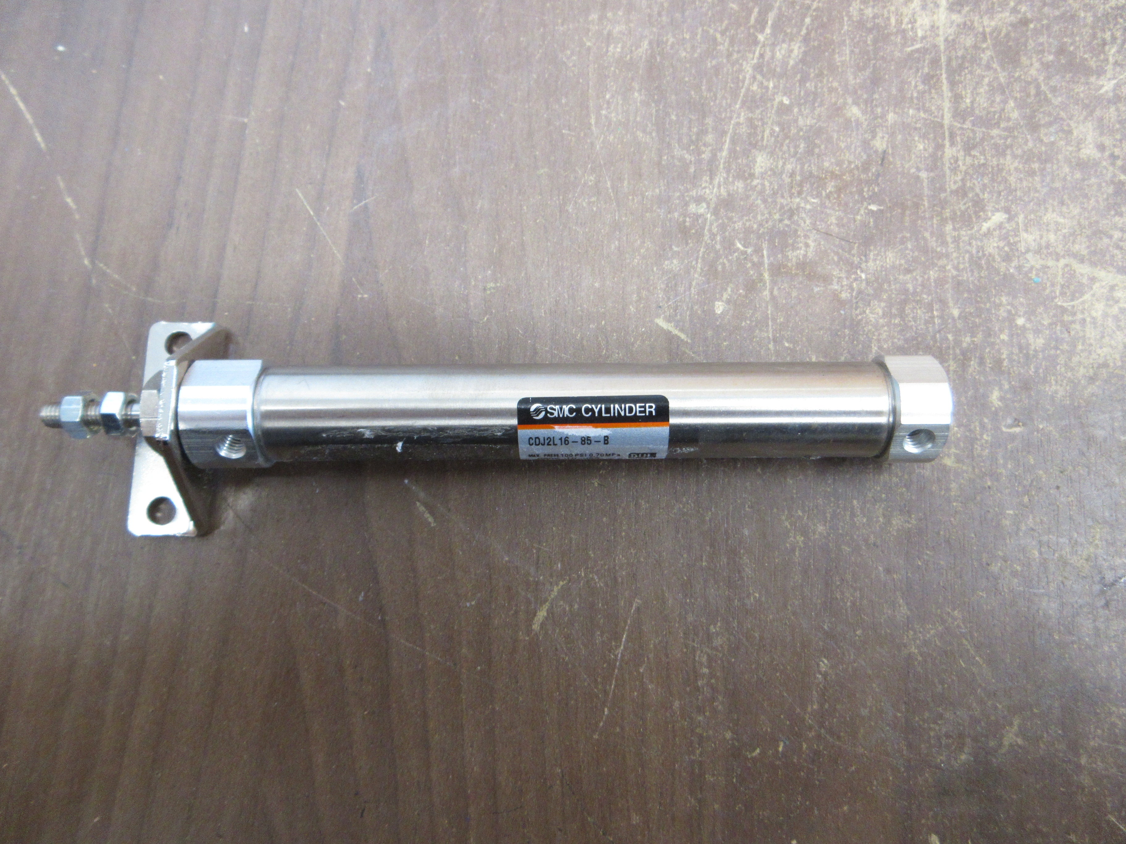 SMC Air Cylinder CDJ2L16-85-B 100 PSI Used