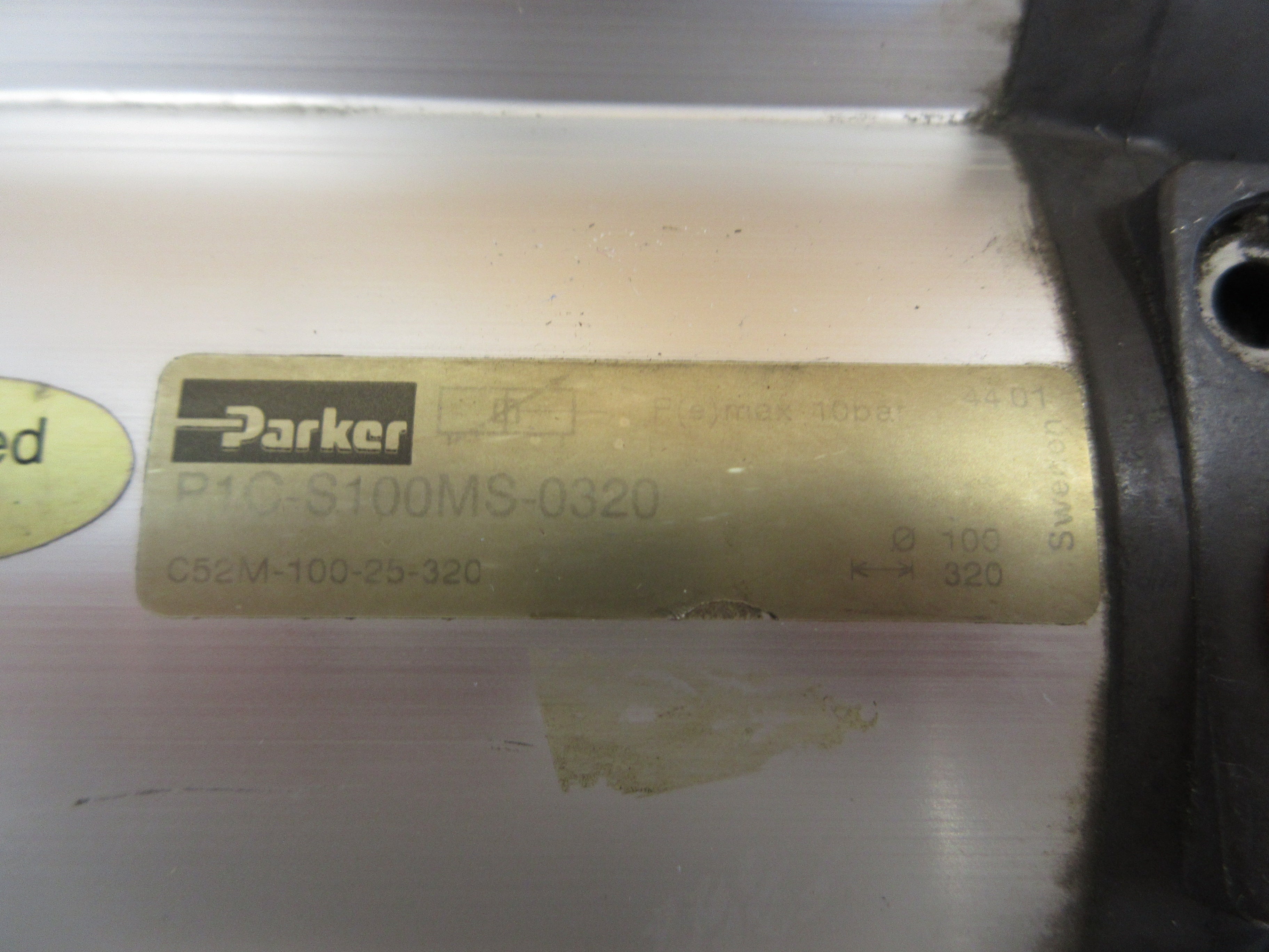 Parker Air Cylinder P1C-S100MS-0320 10bar Used