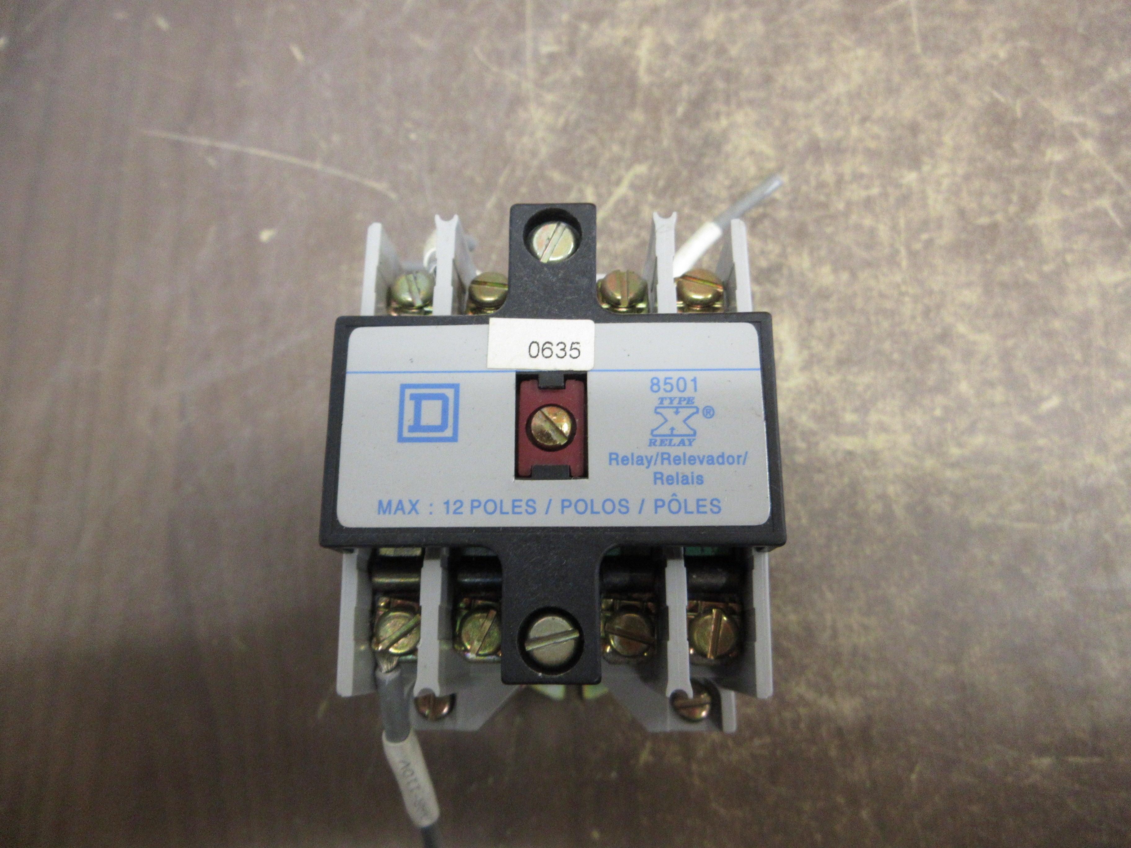 Square D Utility Auxiliary Relay 8501XUD004 Ser. A 125VDC Coil Used