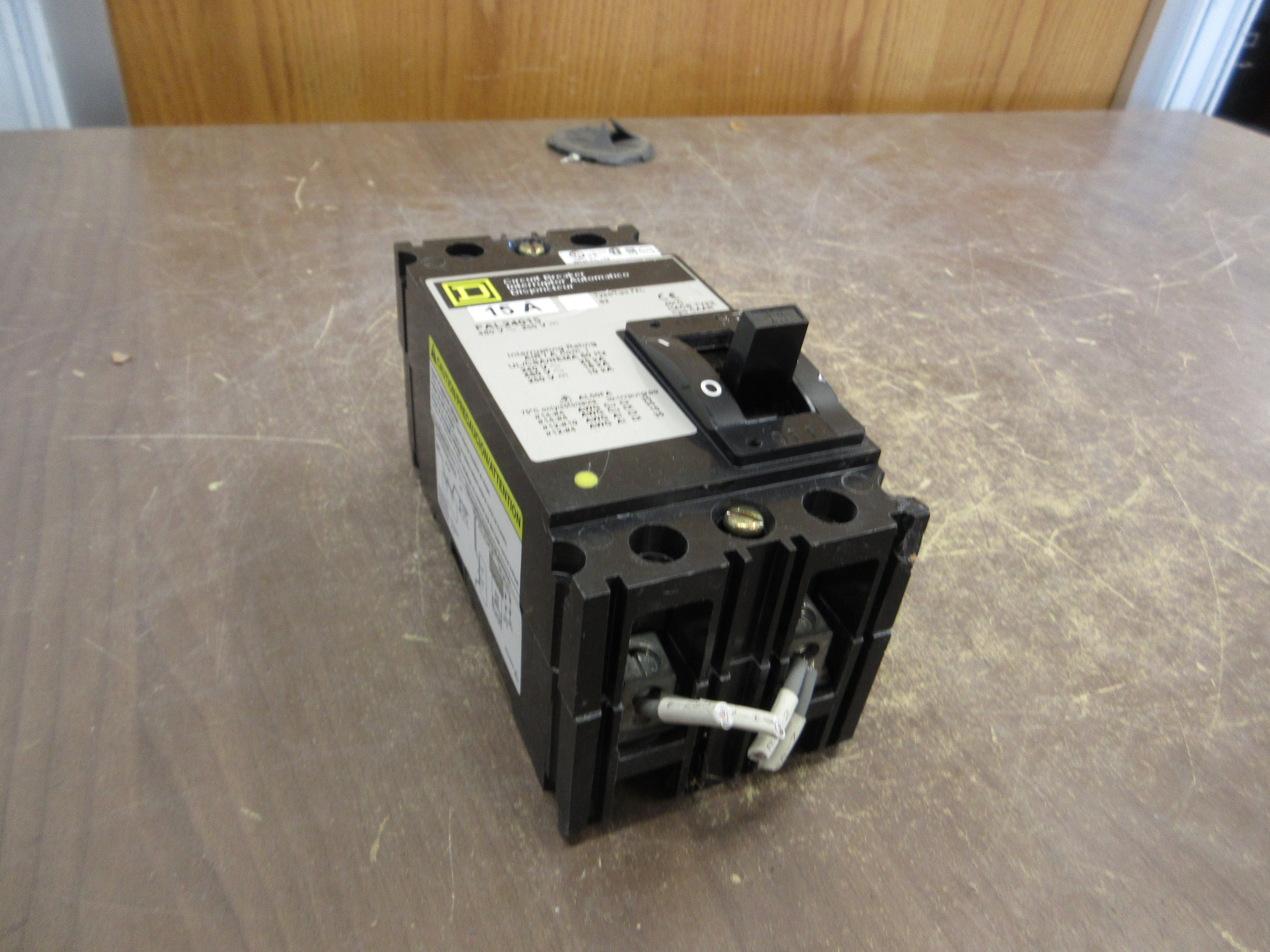 Square D Circuit Breaker FAL24015 15A 480V 2P Used