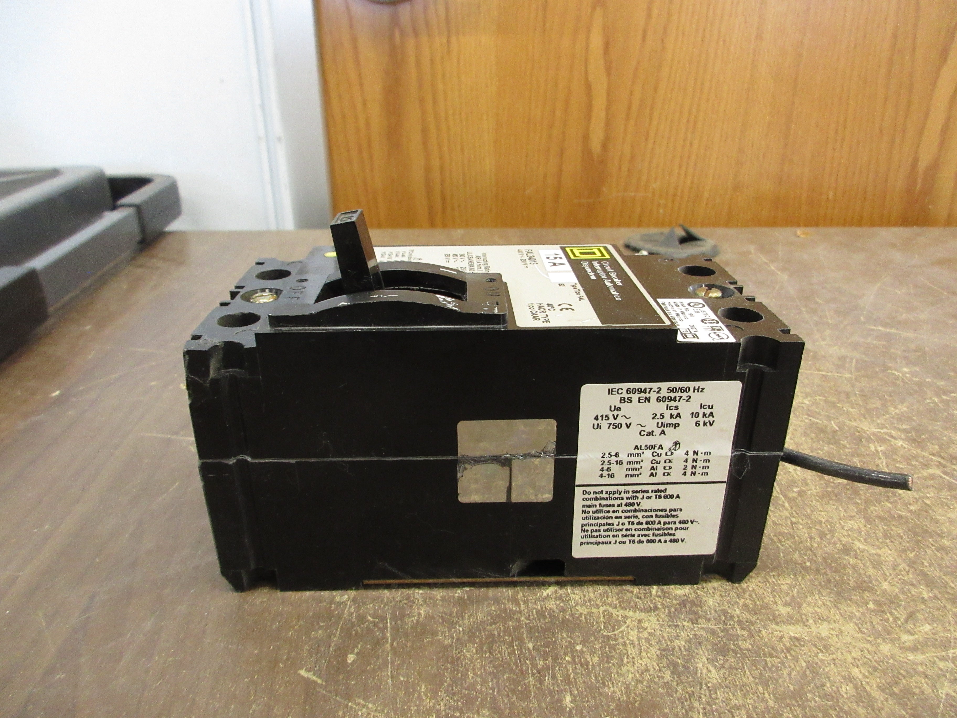 Square D Circuit Breaker FAL24015 15A 480V 2P Used
