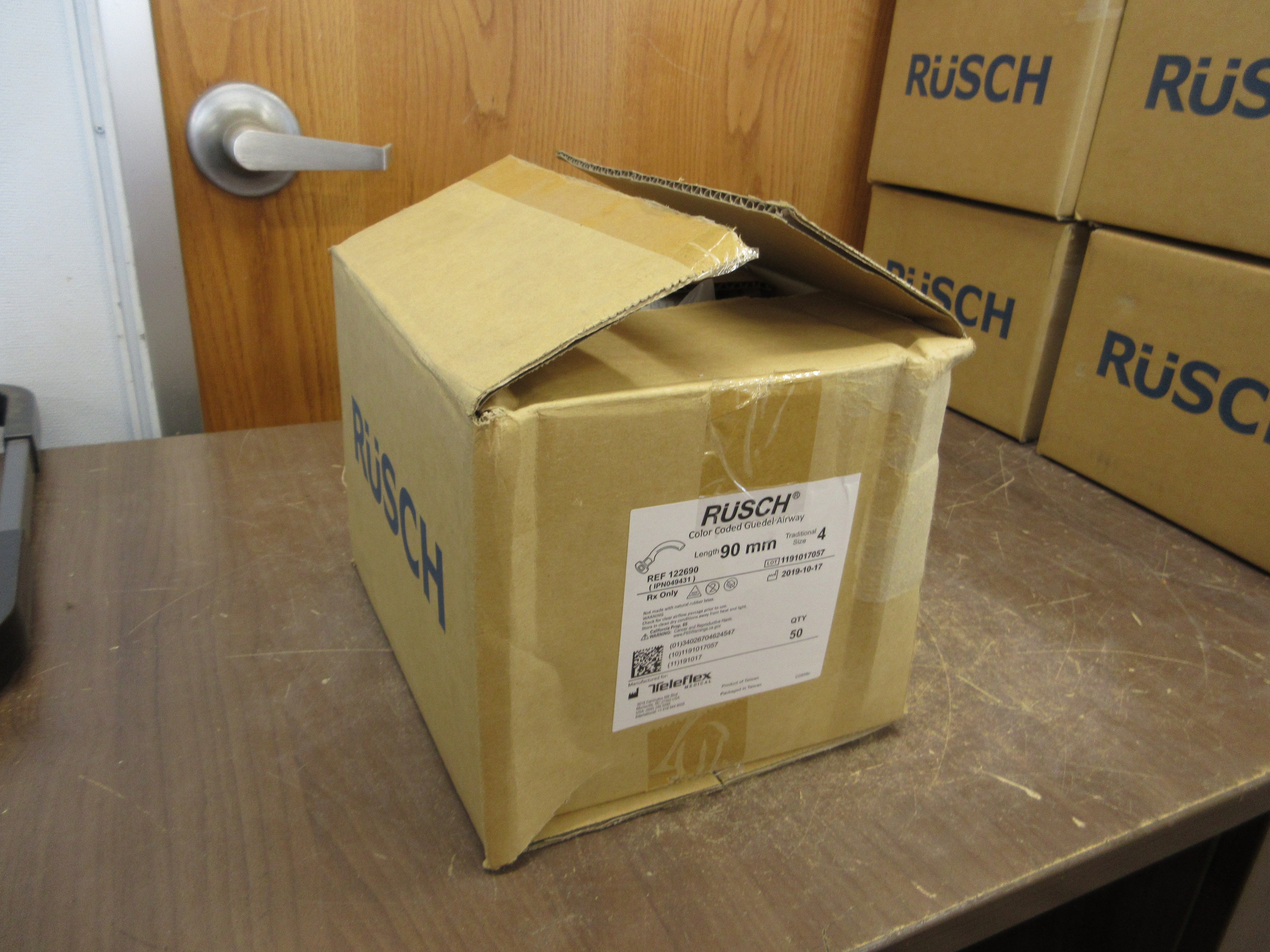 Teleflex Rusch Color Coded Guedel Airway 122690 Size 4 90mm *Box of 50*