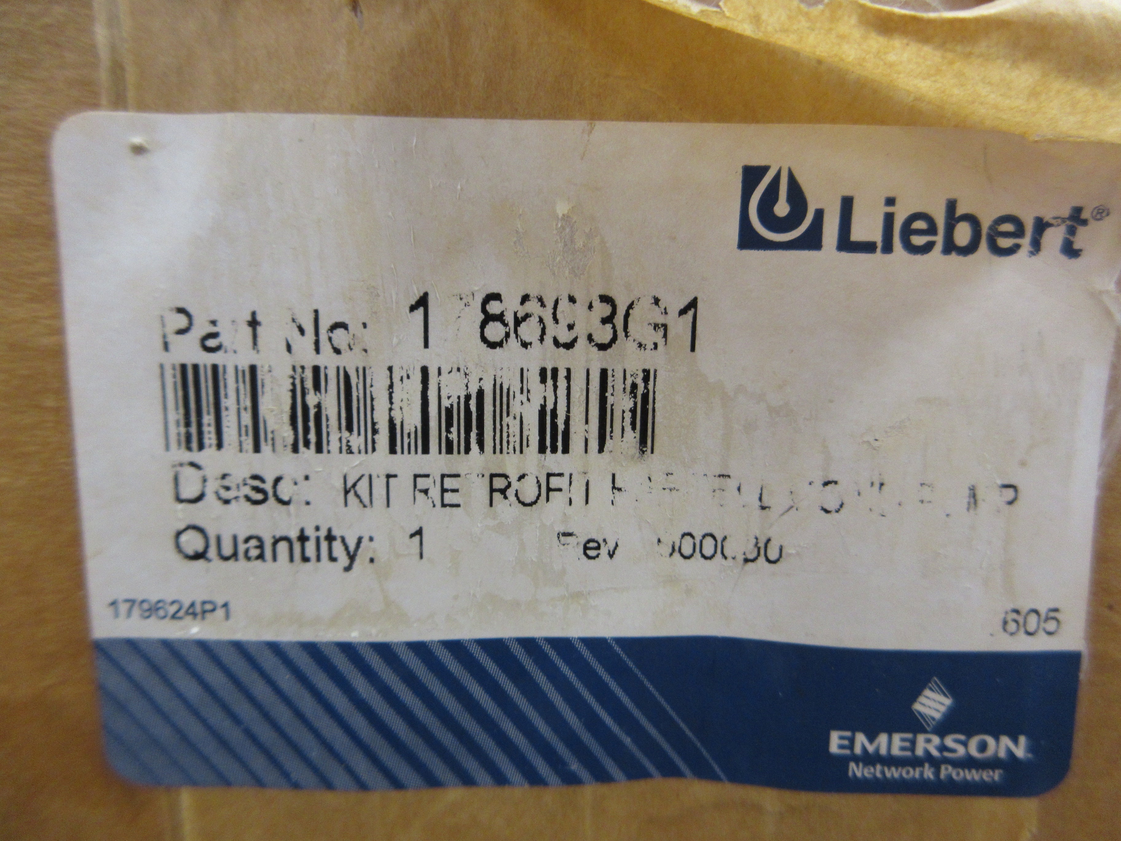 Emerson Liebert Retrofit Kit 178693G1 New Surplus