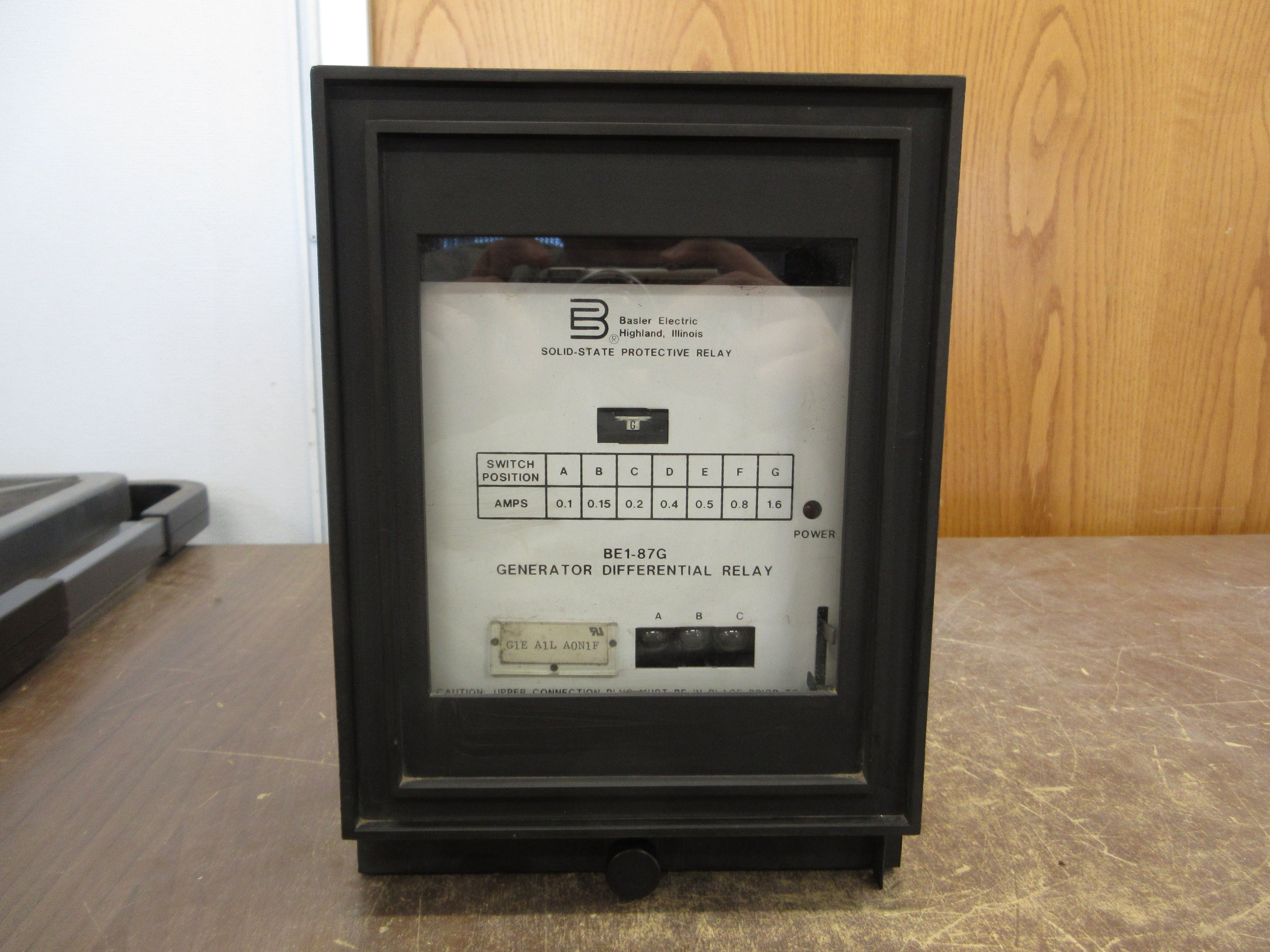 Basler BE1-87G Generator Differential Relay G1E A1L A0N1F Used