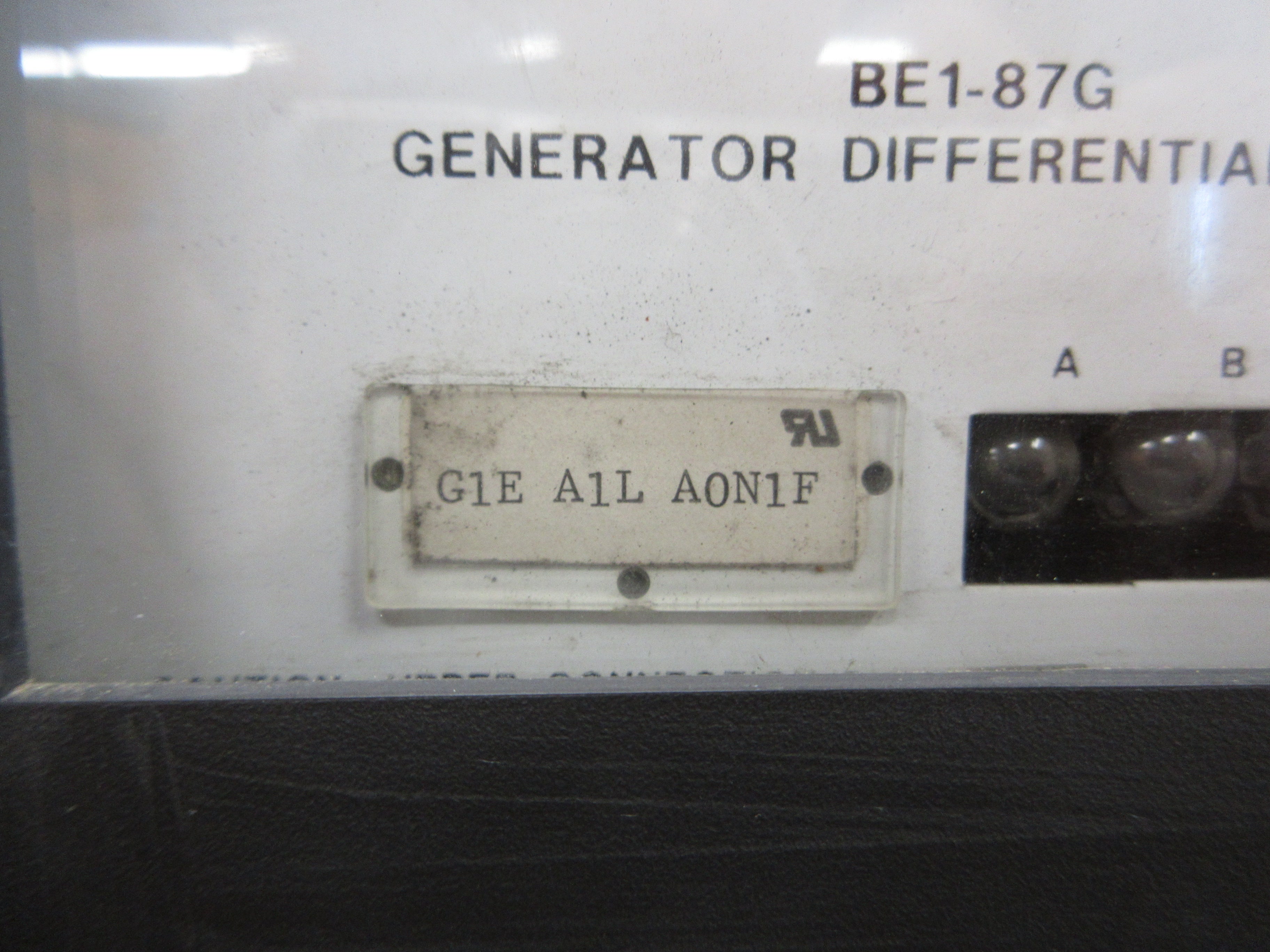 Basler BE1-87G Generator Differential Relay G1E A1L A0N1F Used