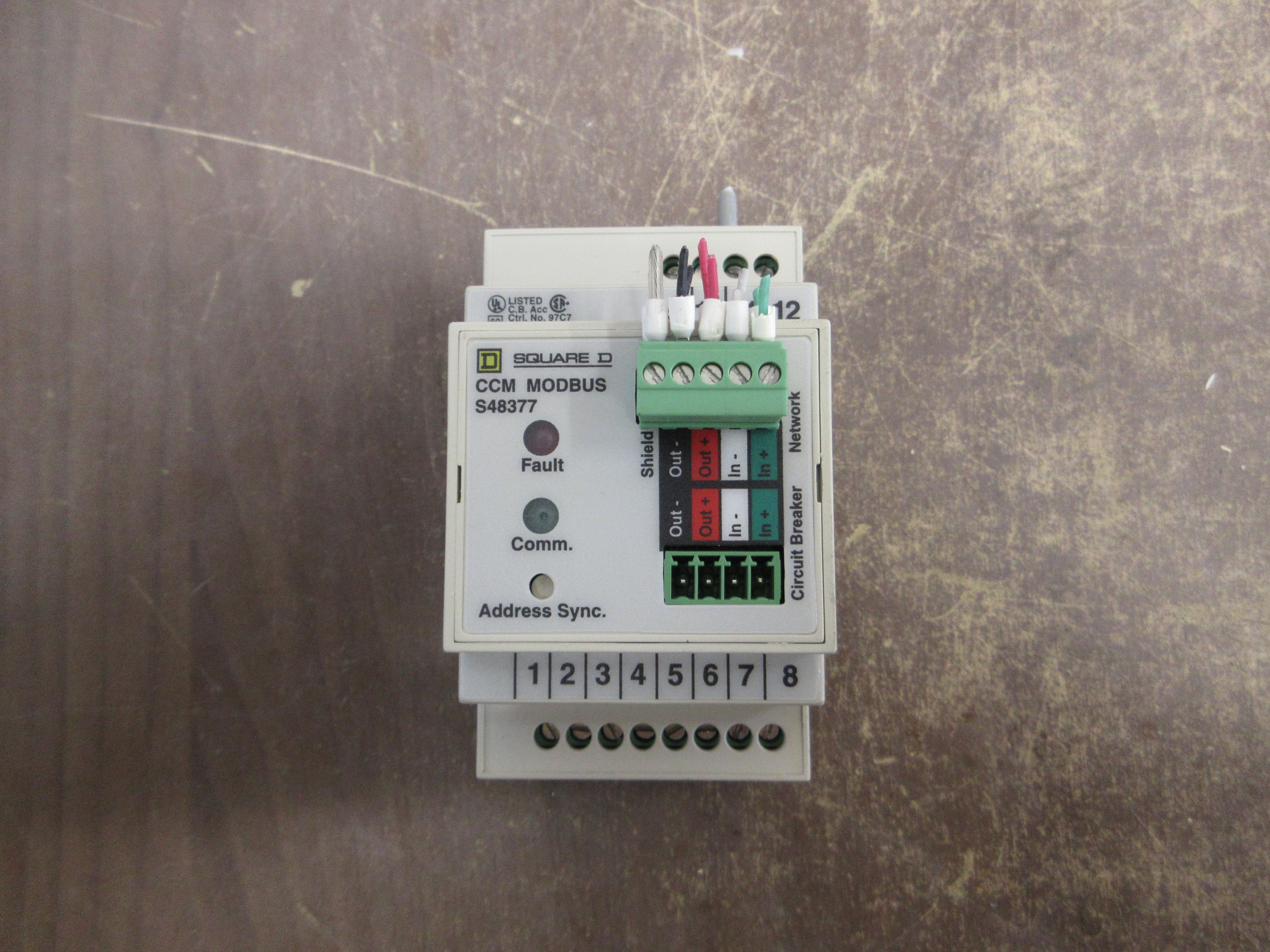 Square D CCM Modbus Module S48377 *(2) Broken Clip* Used