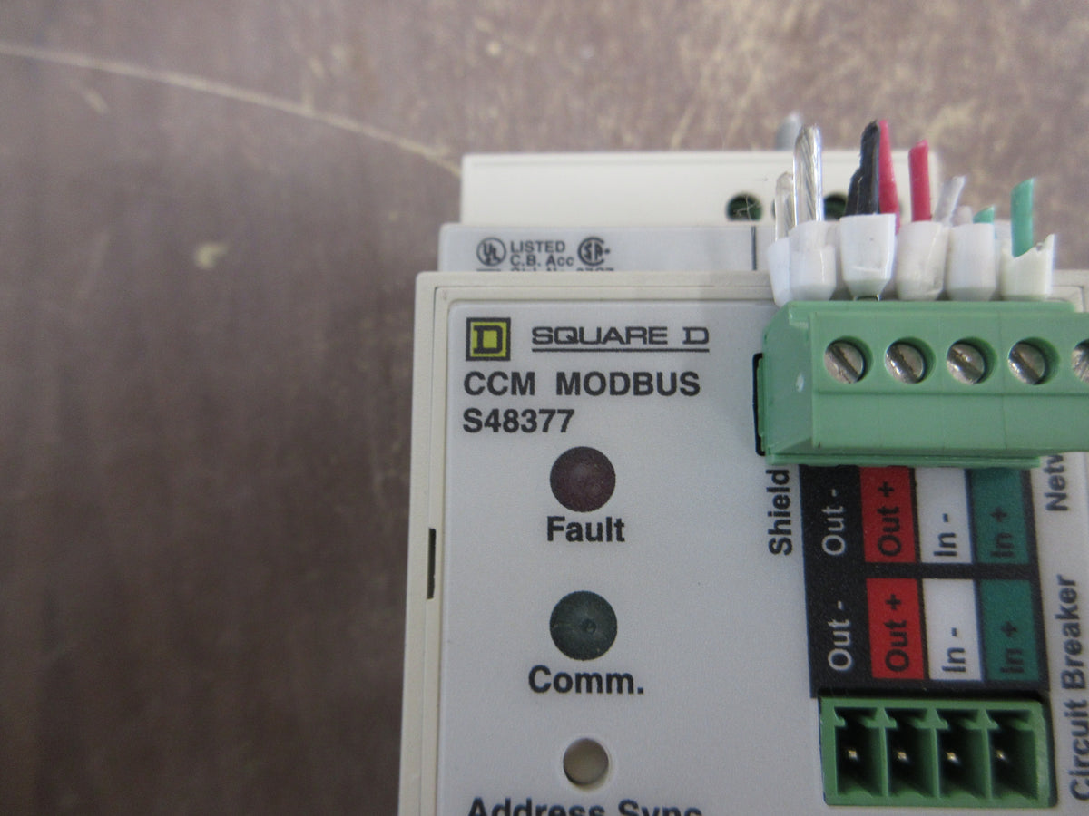 Square D CCM Modbus Module S48377 *(2) Broken Clip* Used