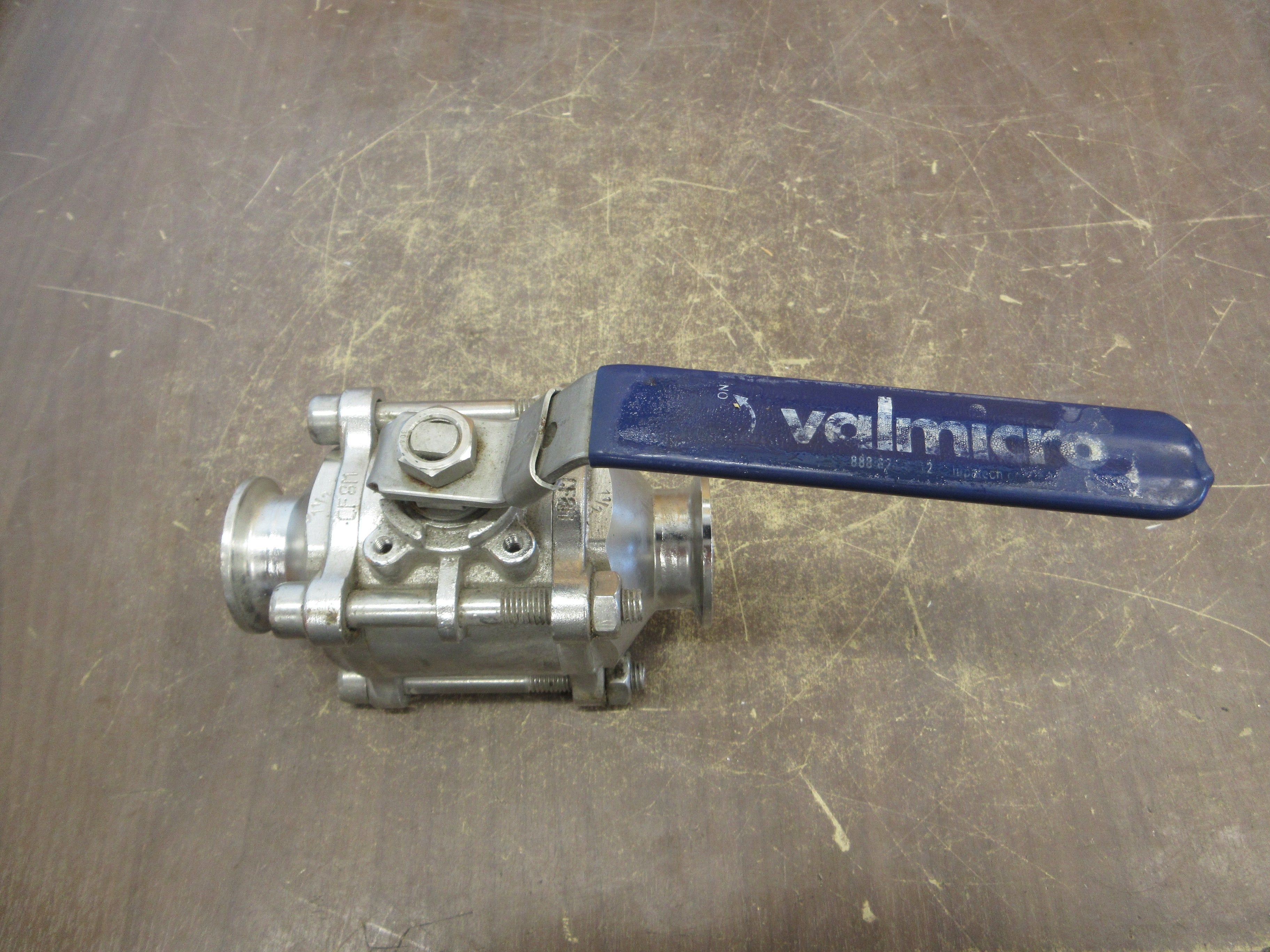 Valmicro Stainless Steel Ball Valve PP 300 TP 107297 1 1/2" Used