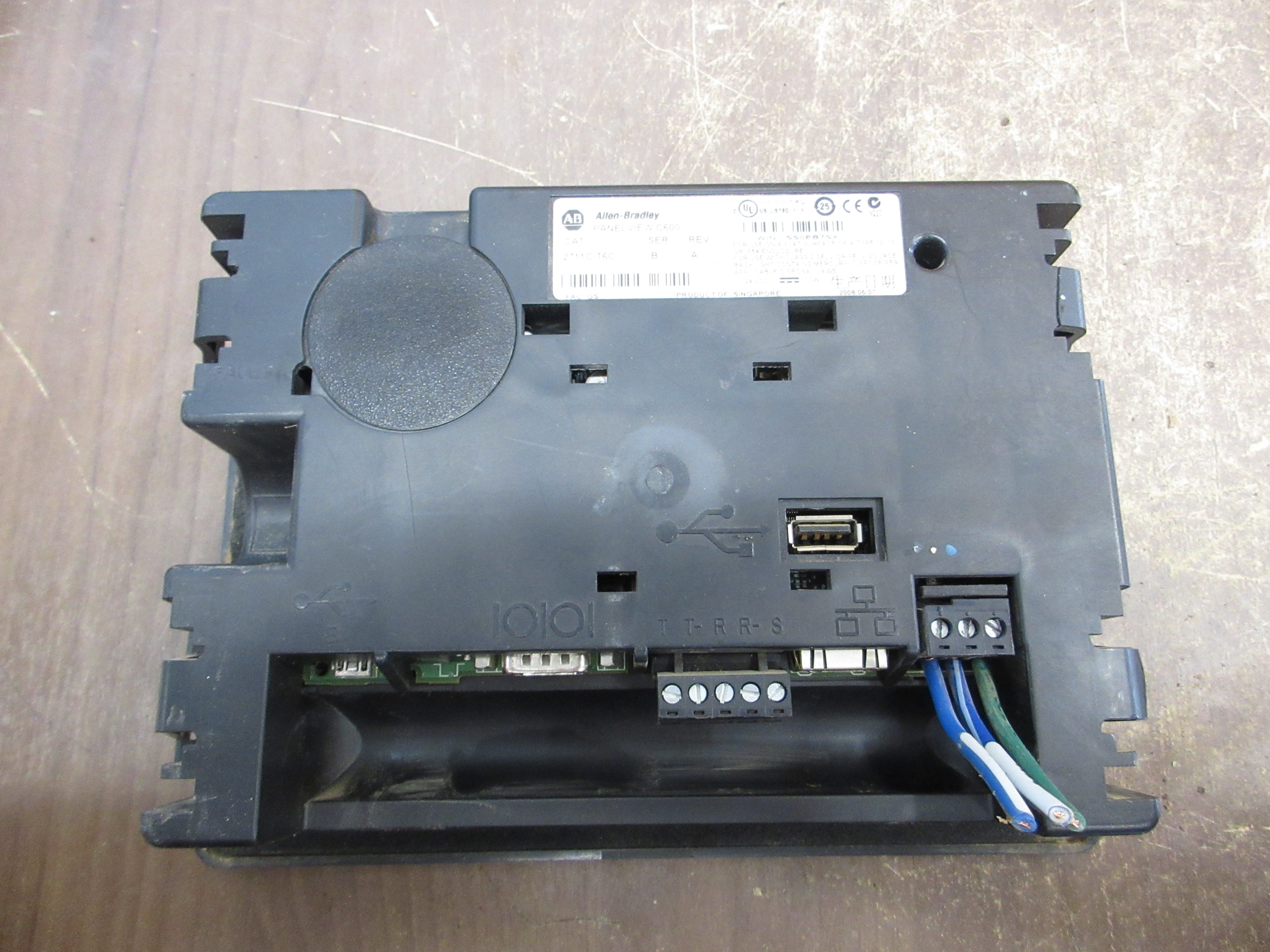 Allen-Bradley PanelView C600 2711C-T6C Ser. B Rev. A *(2) Broken Mounting Clip*