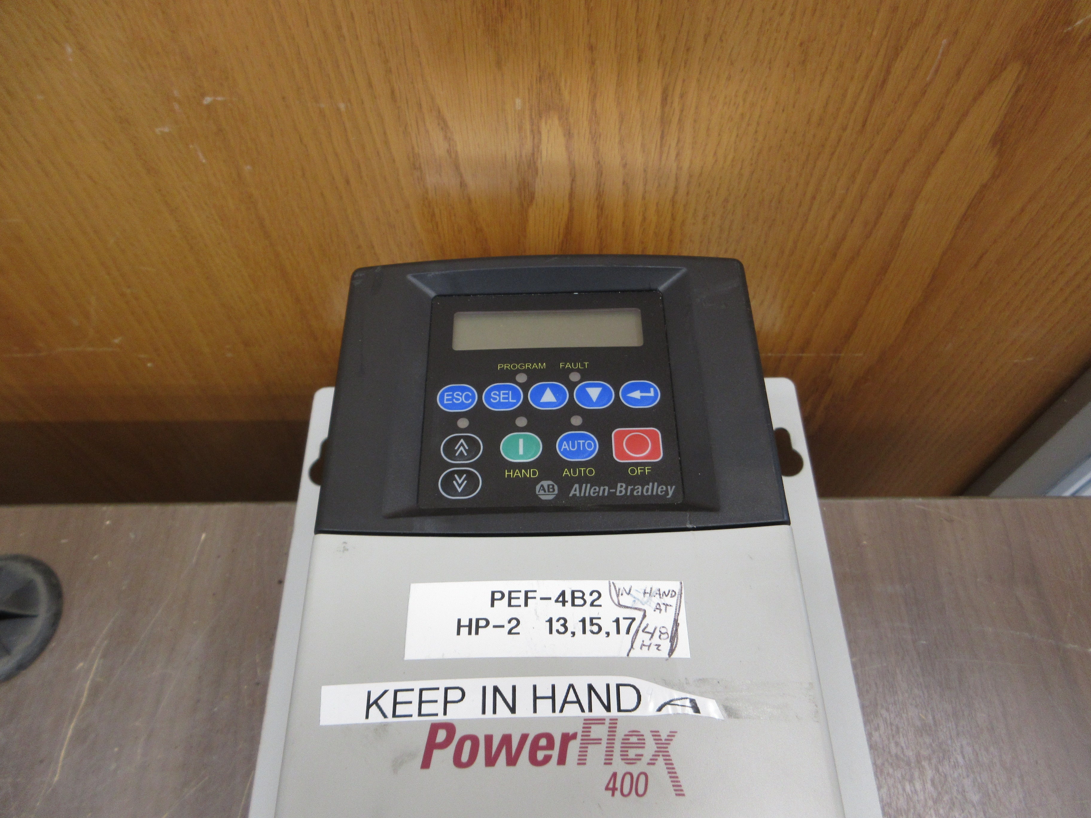 Allen-Bradley PowerFlex 400 AC Drive w/ Bypass 22C-D012N103 Ser. A 7.5HP Used