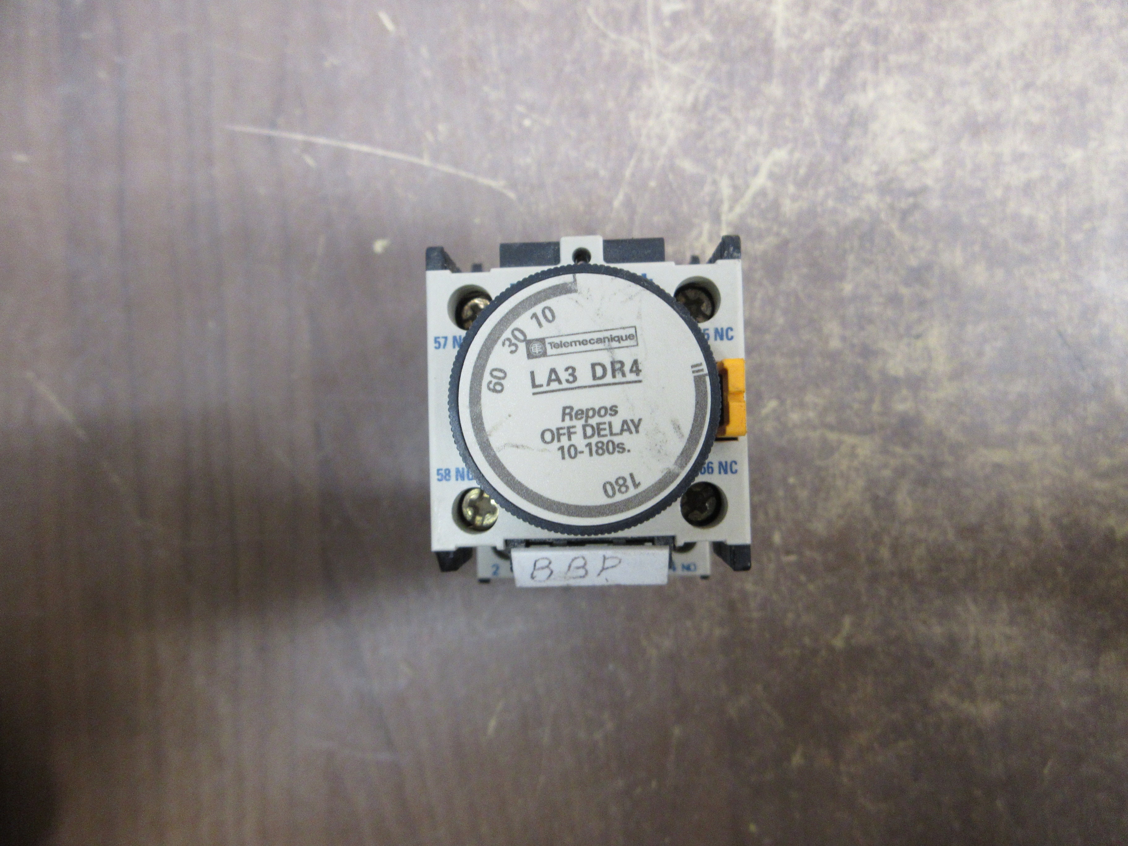 Telemecanique Timing Relay LA3 DR4 Off Delay: 10-180 Sec 120V Coil Used